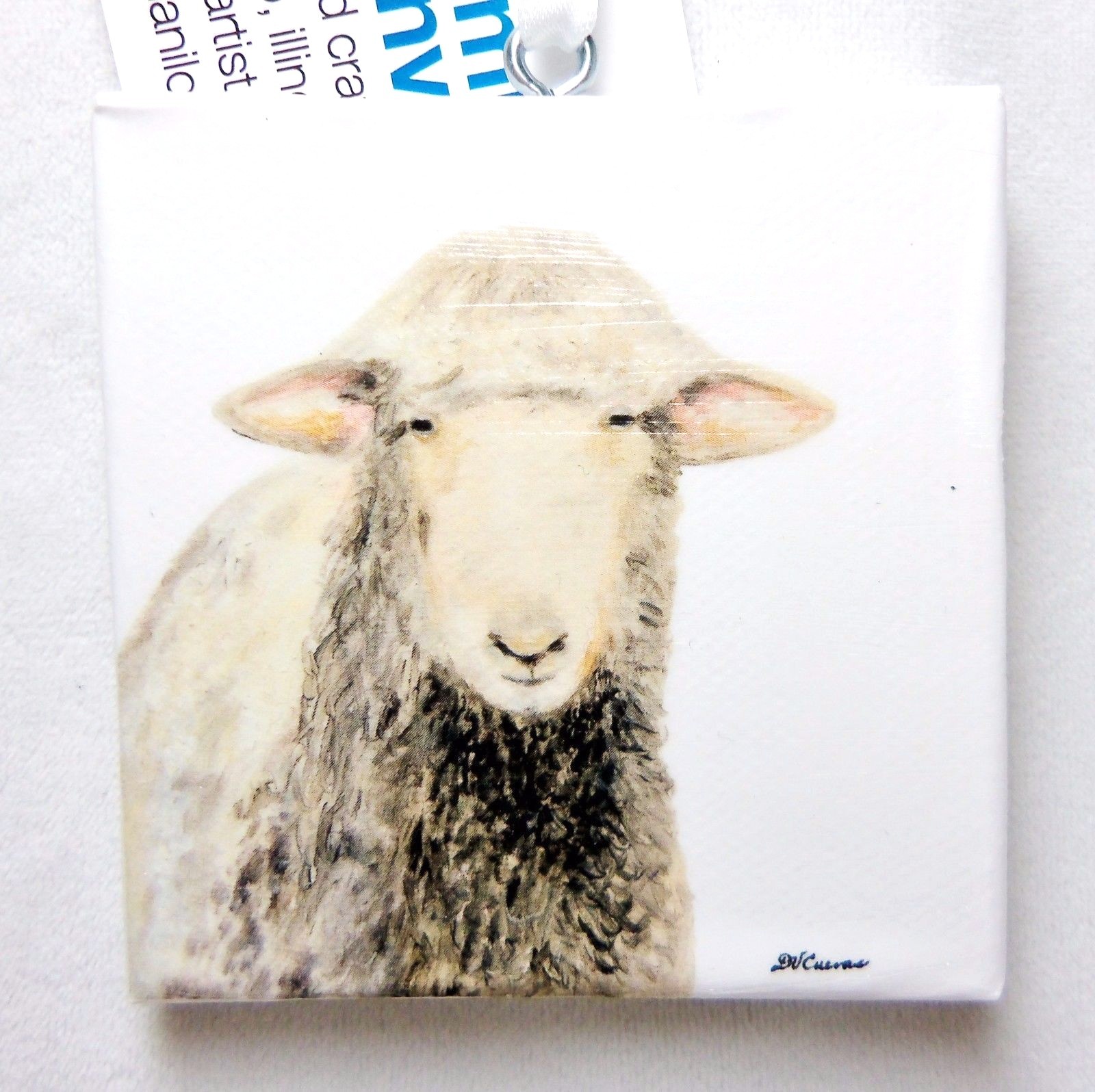 Danilo Cuevas Mini Printed Canvas Picture Ornament Lamb Sheep