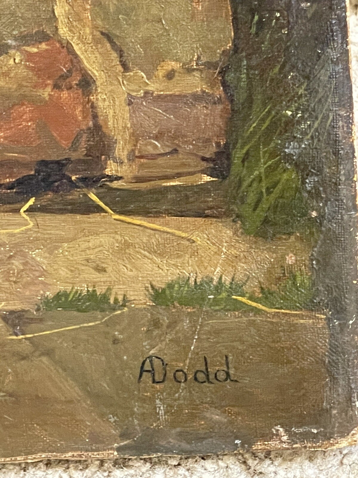 ARTHUR CHARLES DODD 19TH C ANTIQUE OLD MASTER IMPRESSIONIST DOG OIL PAINTING UK