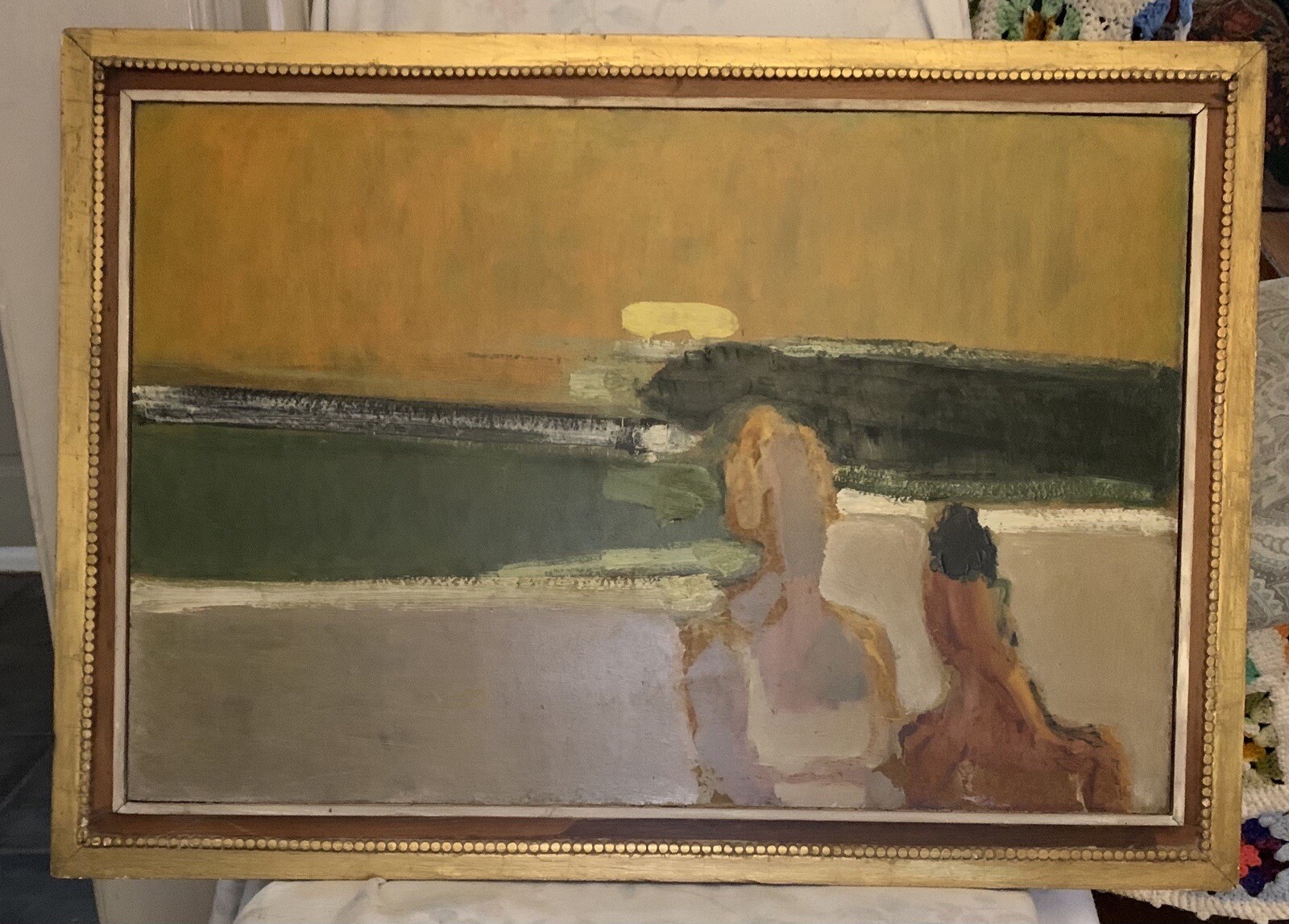 FROM 1st EXHIBITION! HARRY SEFARBI ABSTRACT 1950’s PAINTING NEVER SEEN UNTIL NOW