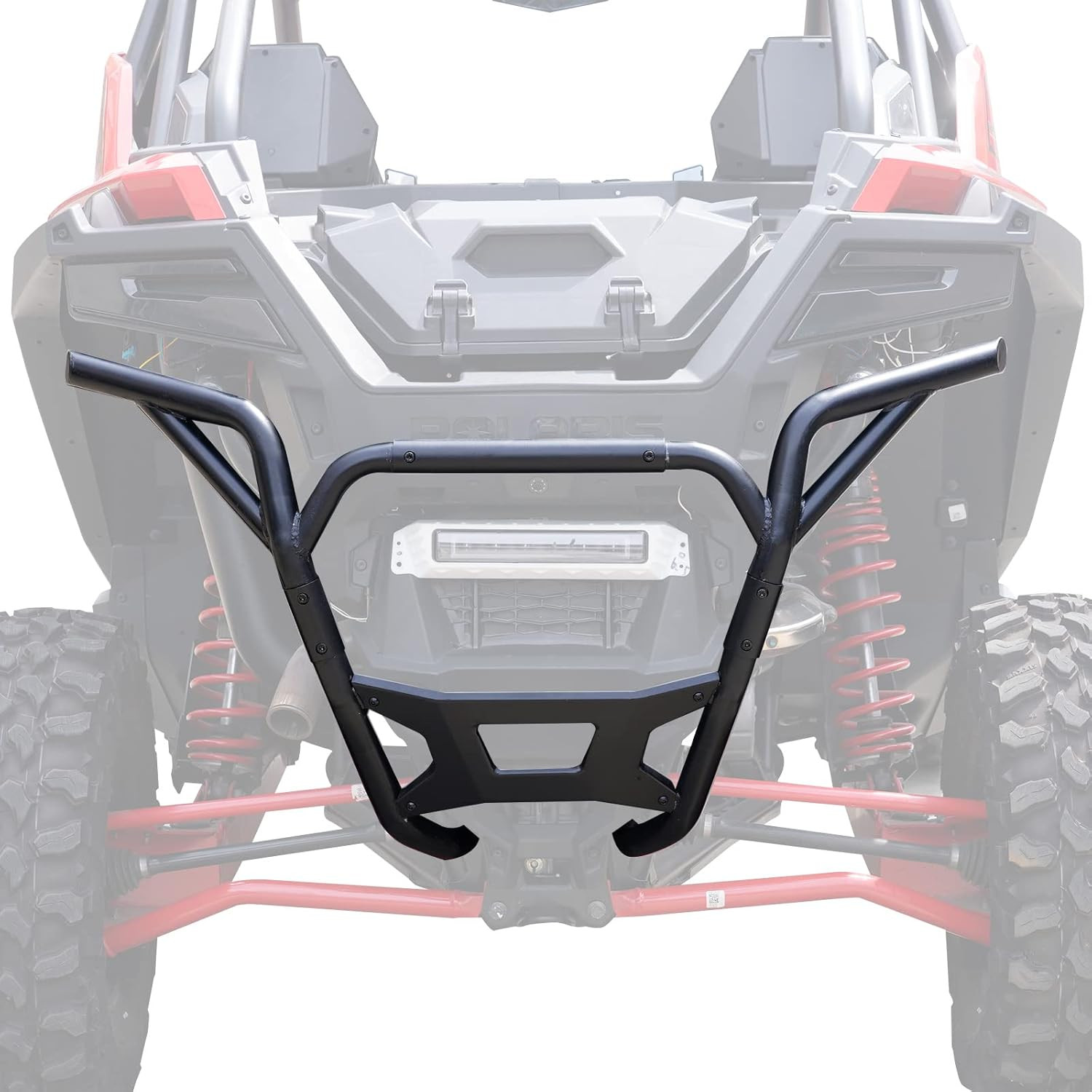 Polaris RZR PRO XP Rear Low Profile Bumper & Heavy Duty Brush Guard, Matte Black