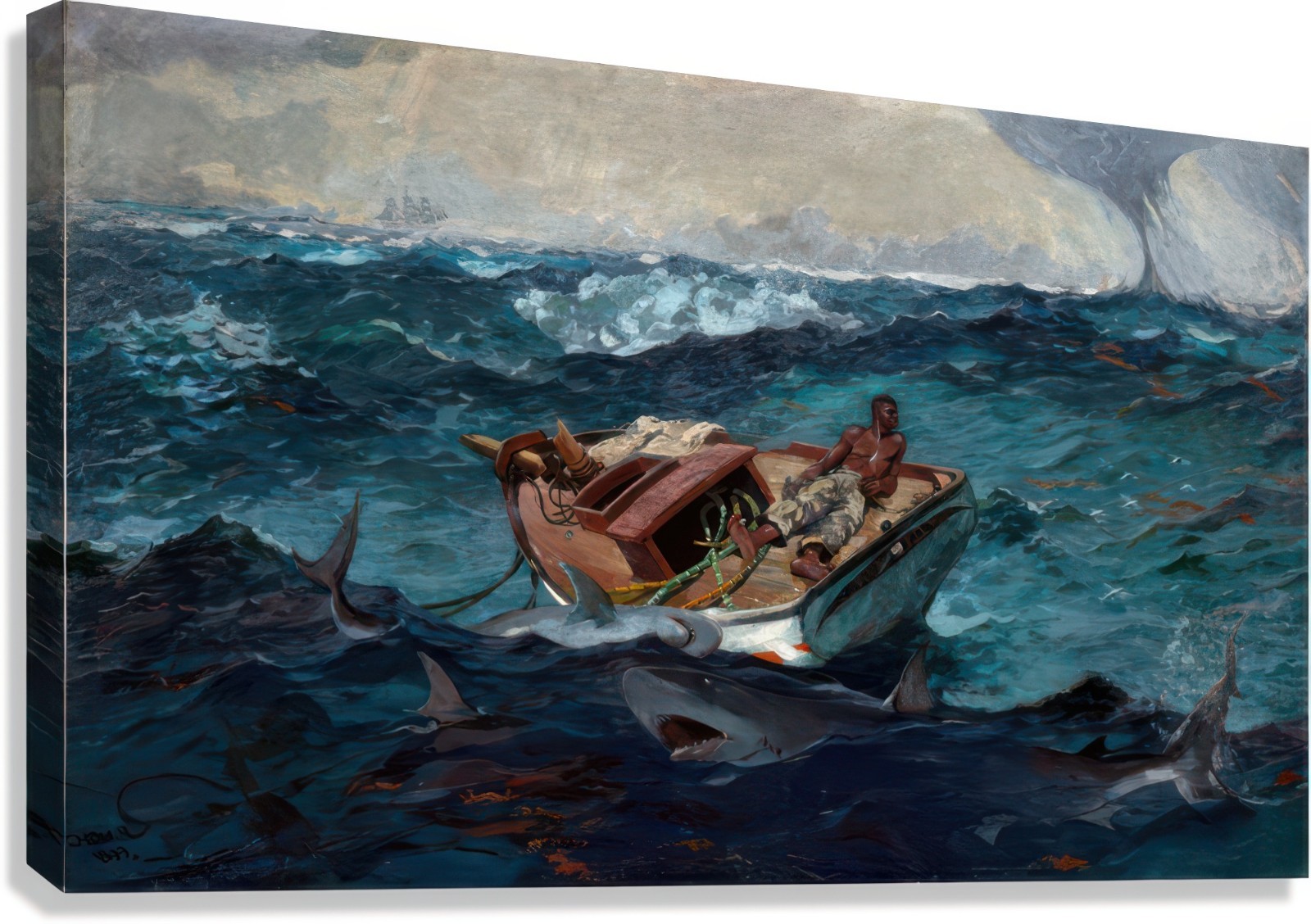 Winslow Homer Gulf Stream Painting Reproduction – Giclee Canvas/Paper/Stretched