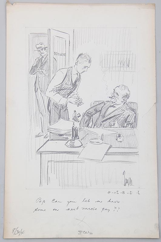 HARRY C. TEMPLE «Pop can you let me have some on the next week’s pay» 1940’s