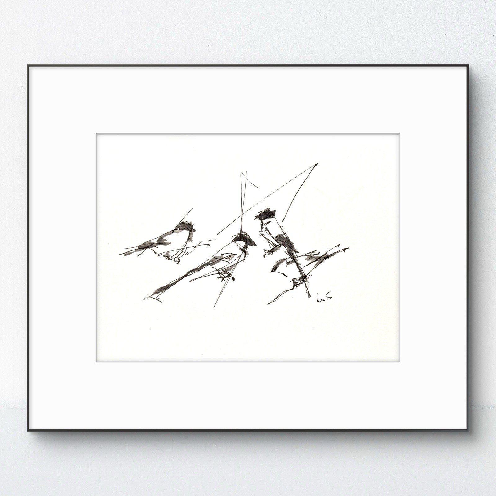 Original Abstract MInimalism 9×12 Sparrows Handmade Signed Bedroom Decor 20