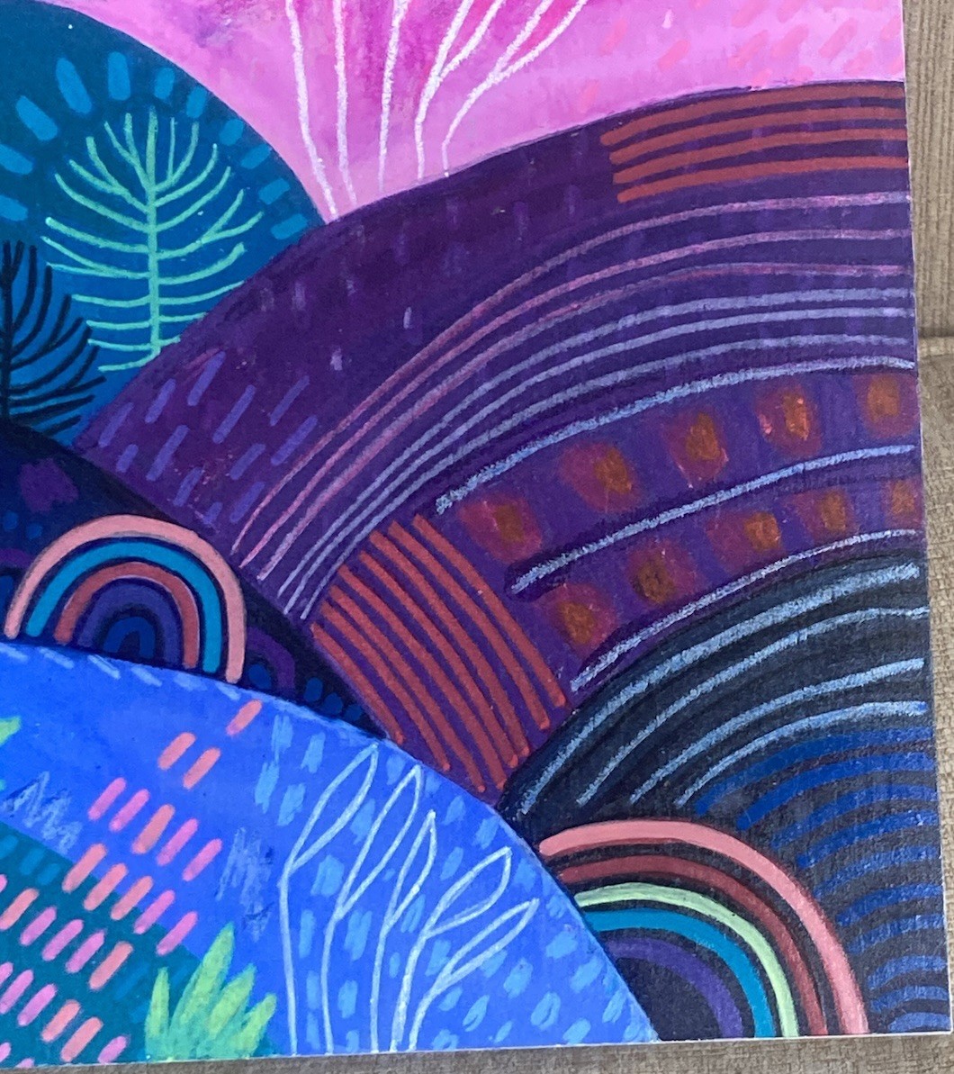 Sunrise Sunset by Jessica Swift Original 2024 Signed Acrylic Painting On Canvas