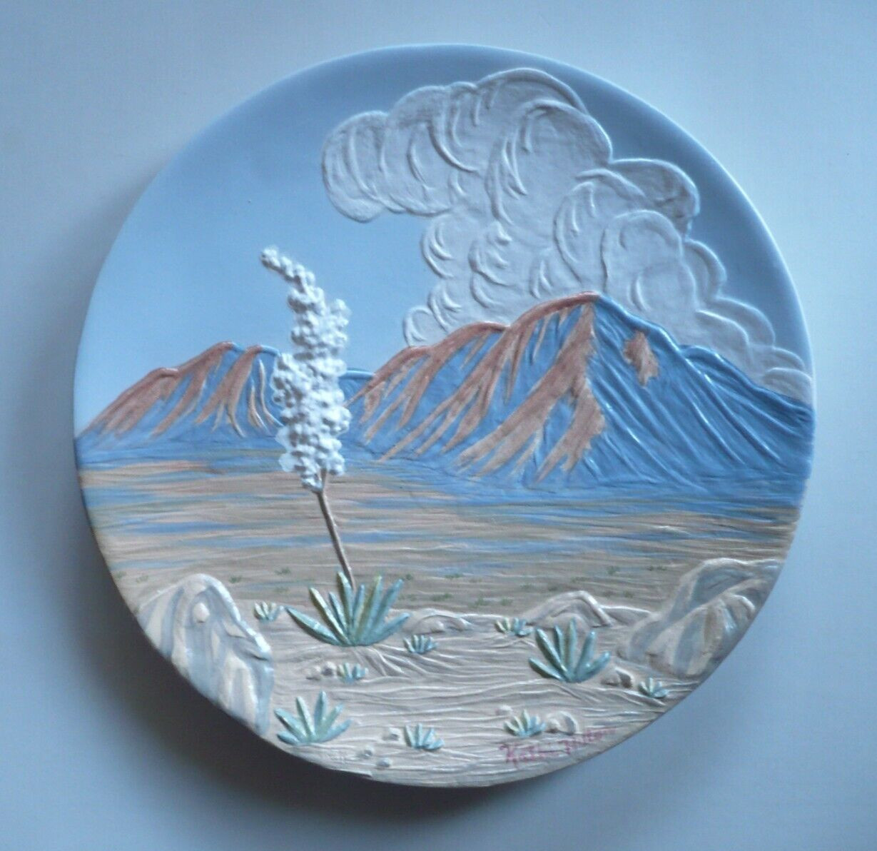 KATHI HILTON, LISTED CALIFORNIA PLEIN AIR DESERT SIGNED PLATE 63/100 RARE CALIF