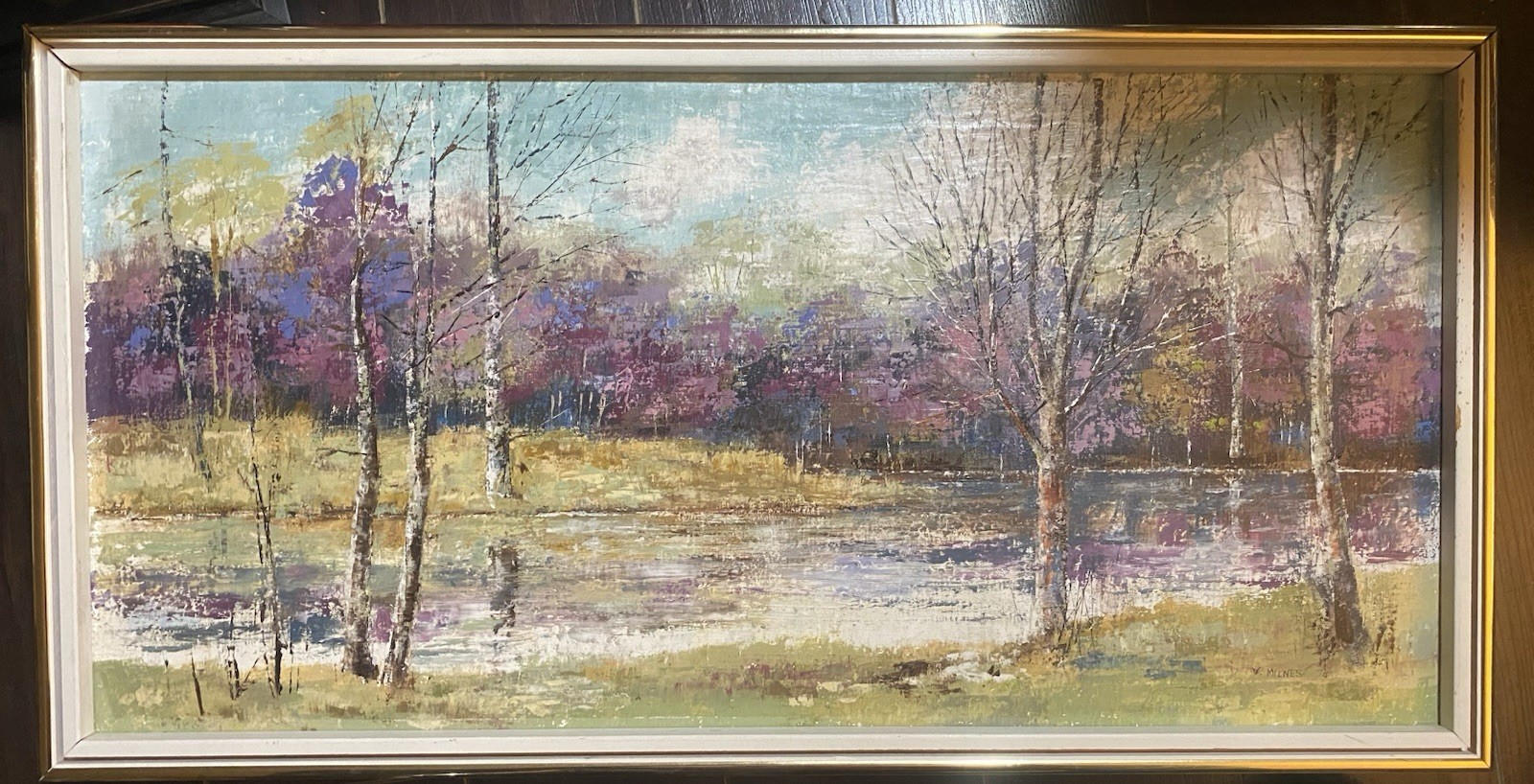Fine Art Landscape Painting Framed Signed Milnes