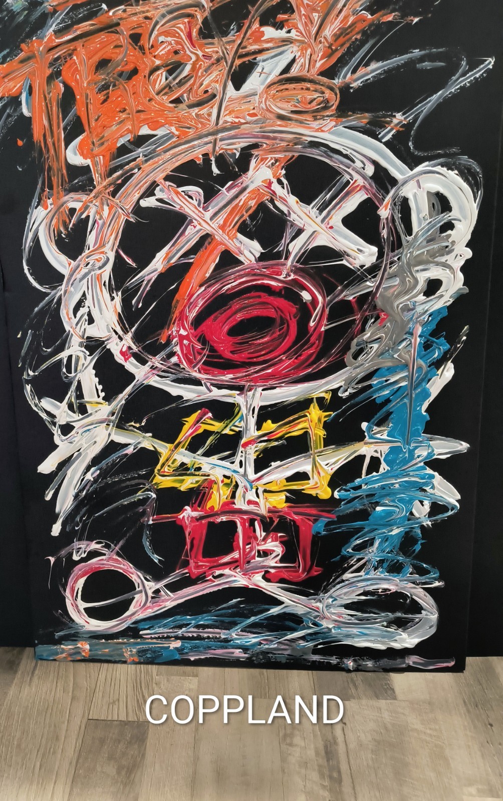 Trey Coppland, TREY Abstract Self Portrait Acrylic, 24+34 in, 2026, Signed