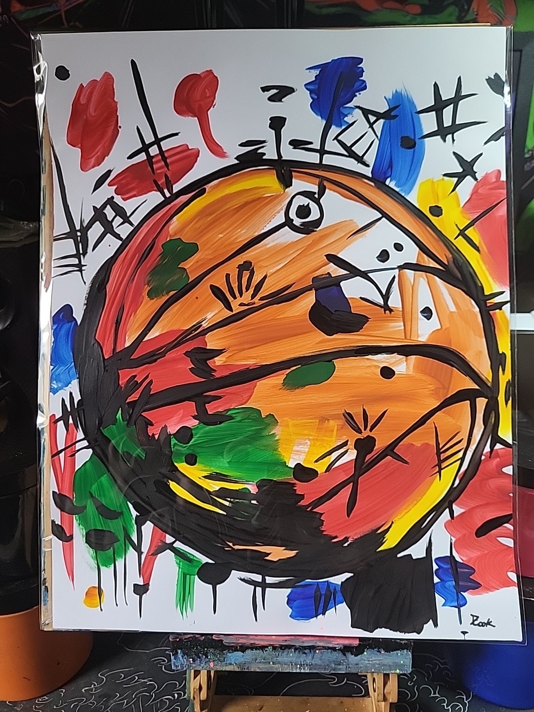 Original Art 12×16 Figurative Abstract Expressionist on Gallery Paper