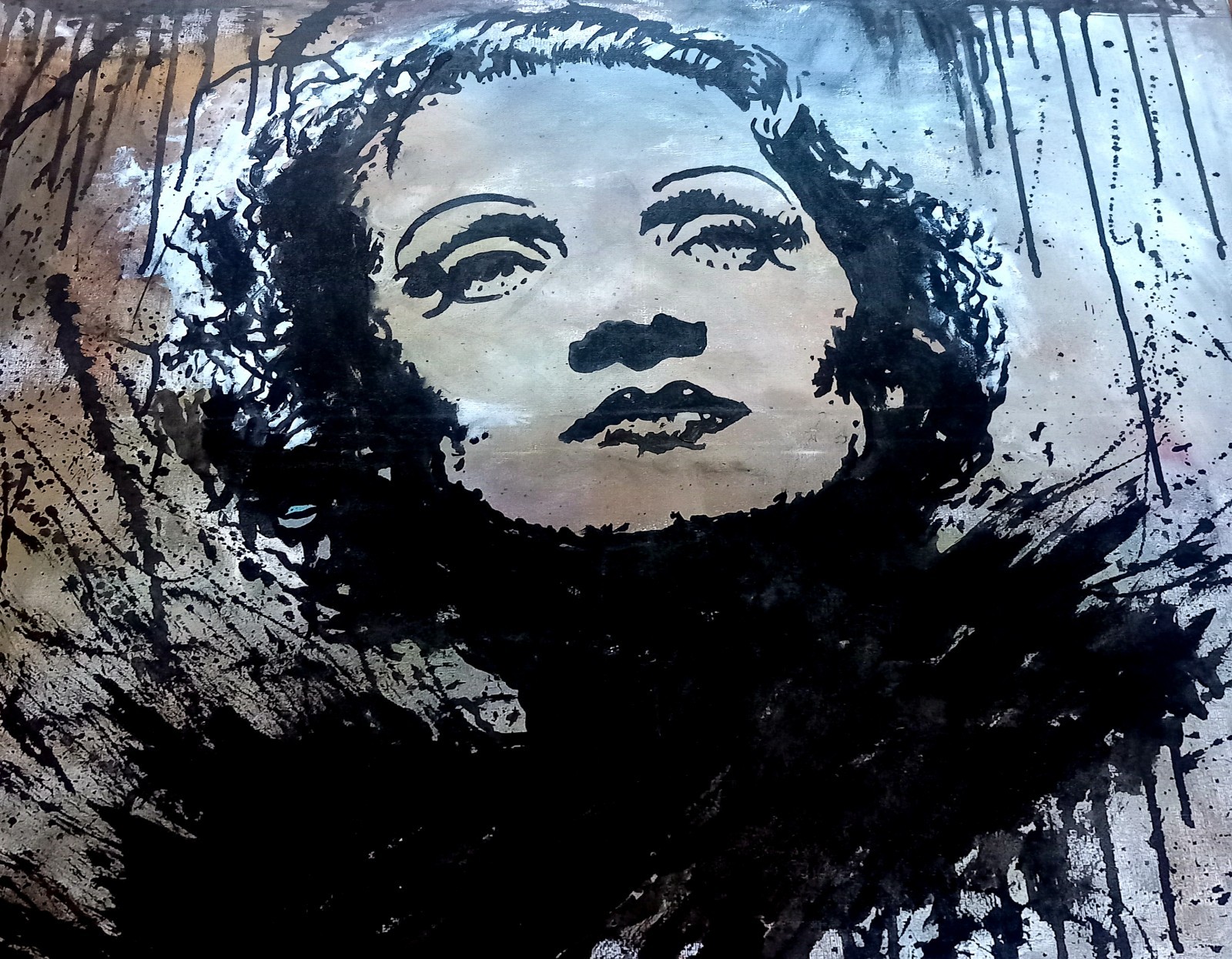 Original painting unique signed abstract modern art painting picture Dietrich