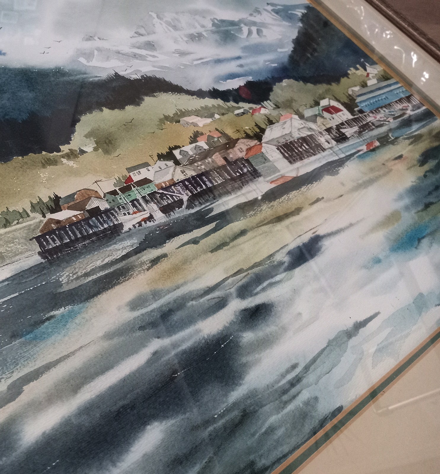 NANCY TAYLOR STONINGTON «SITKA » SIGNED ORIGINAL WATERCOLOR
