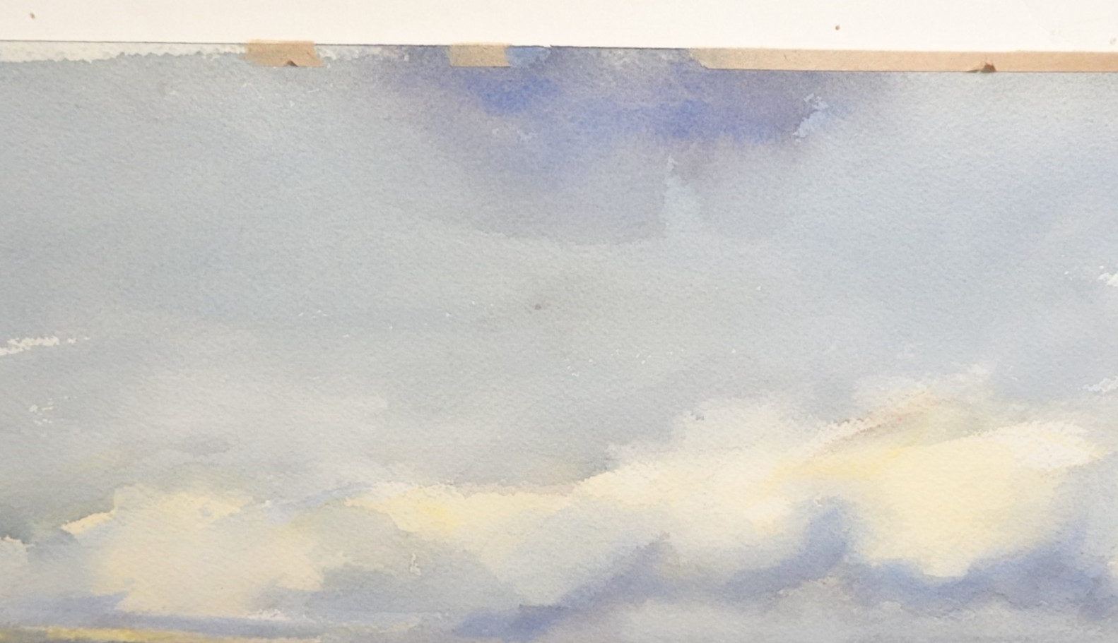 PHILIP MORTON «WHEAT FIELDS ON THE SOLMON RIVER» ORIGINAL WATERCOLOR PAINTING