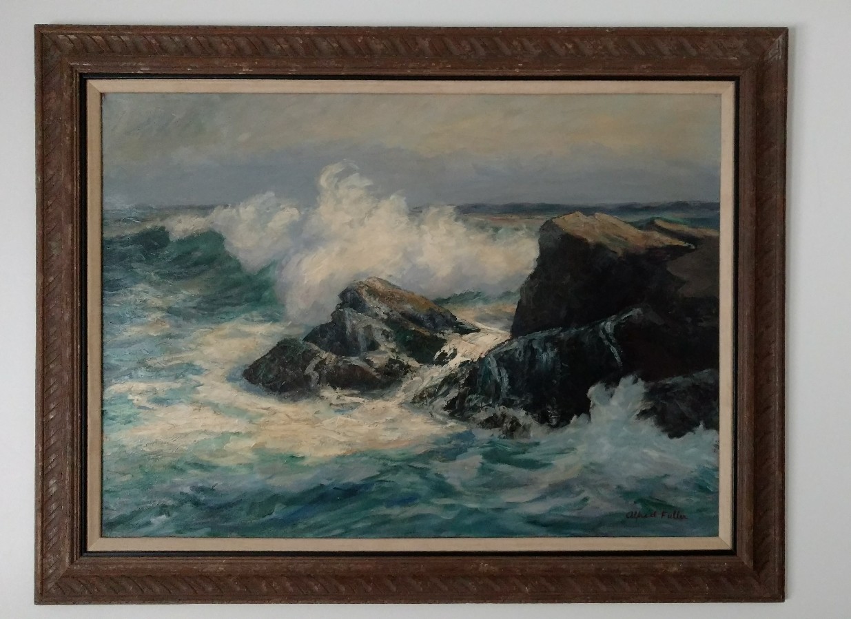 Alfred Fuller Artwork, Oil-based- Mohegan Island. One of a kind, 1 of 1