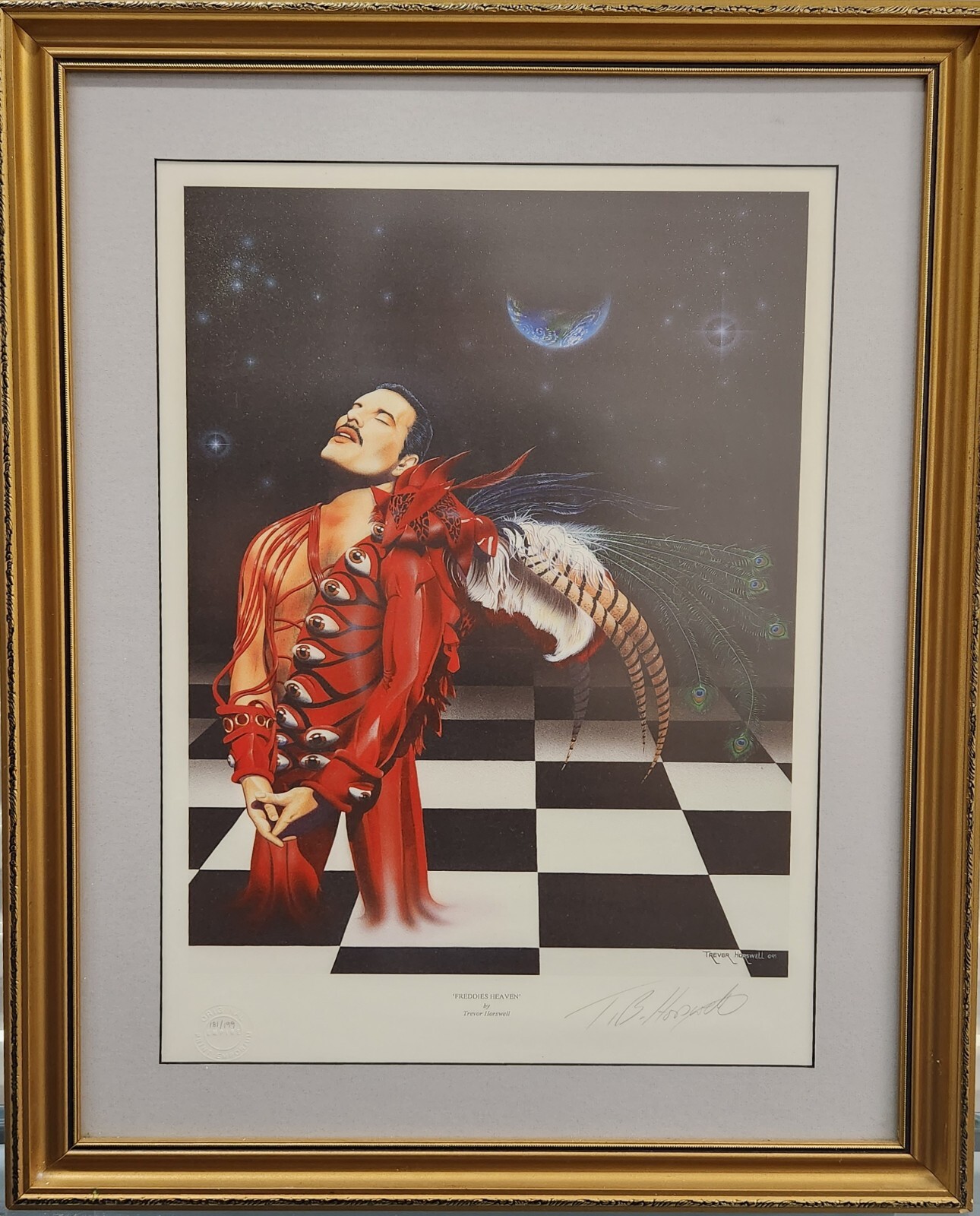 «Freddie’s Heaven» By Trevor Horswell, #181/199, Framed/Signed Proof with COA