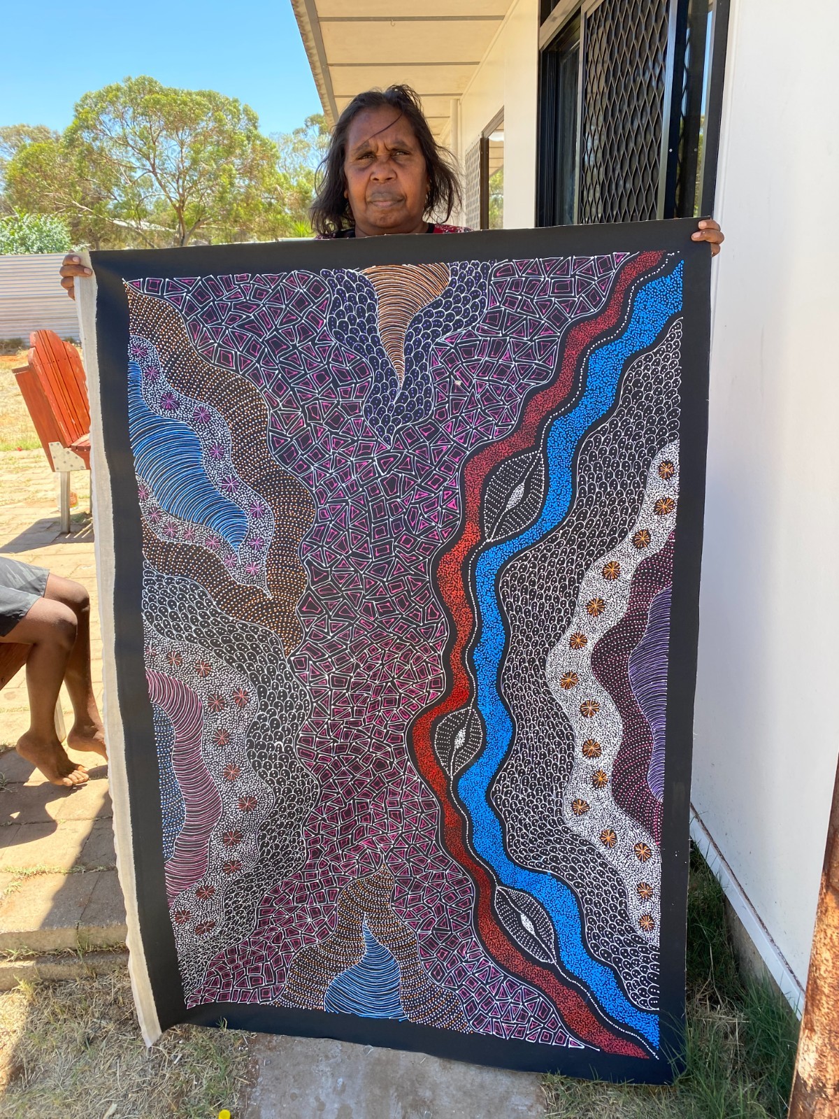 Rayleen Price Pula, Authentic Aboriginal art .Incl Photo’s and COA.