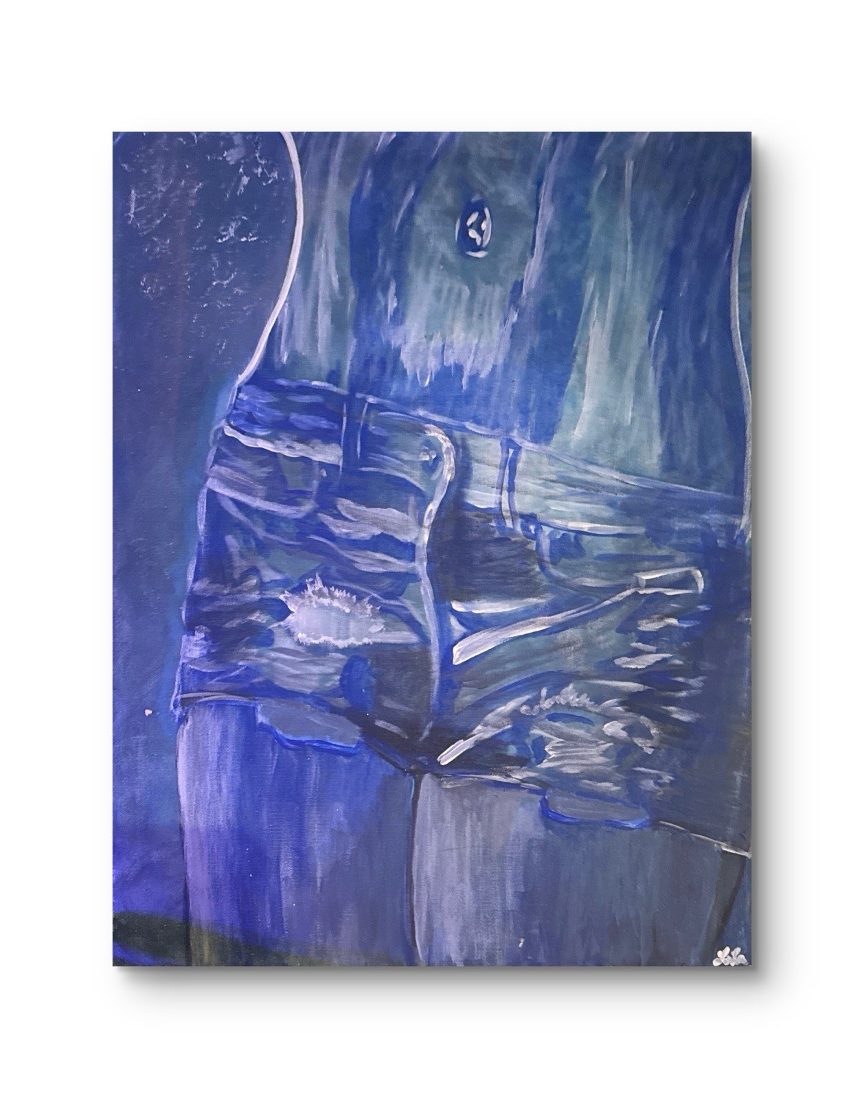 Monochromatic Figurative Expressionism 16×20″ – “Heartbreaker” PALETTE Art COA