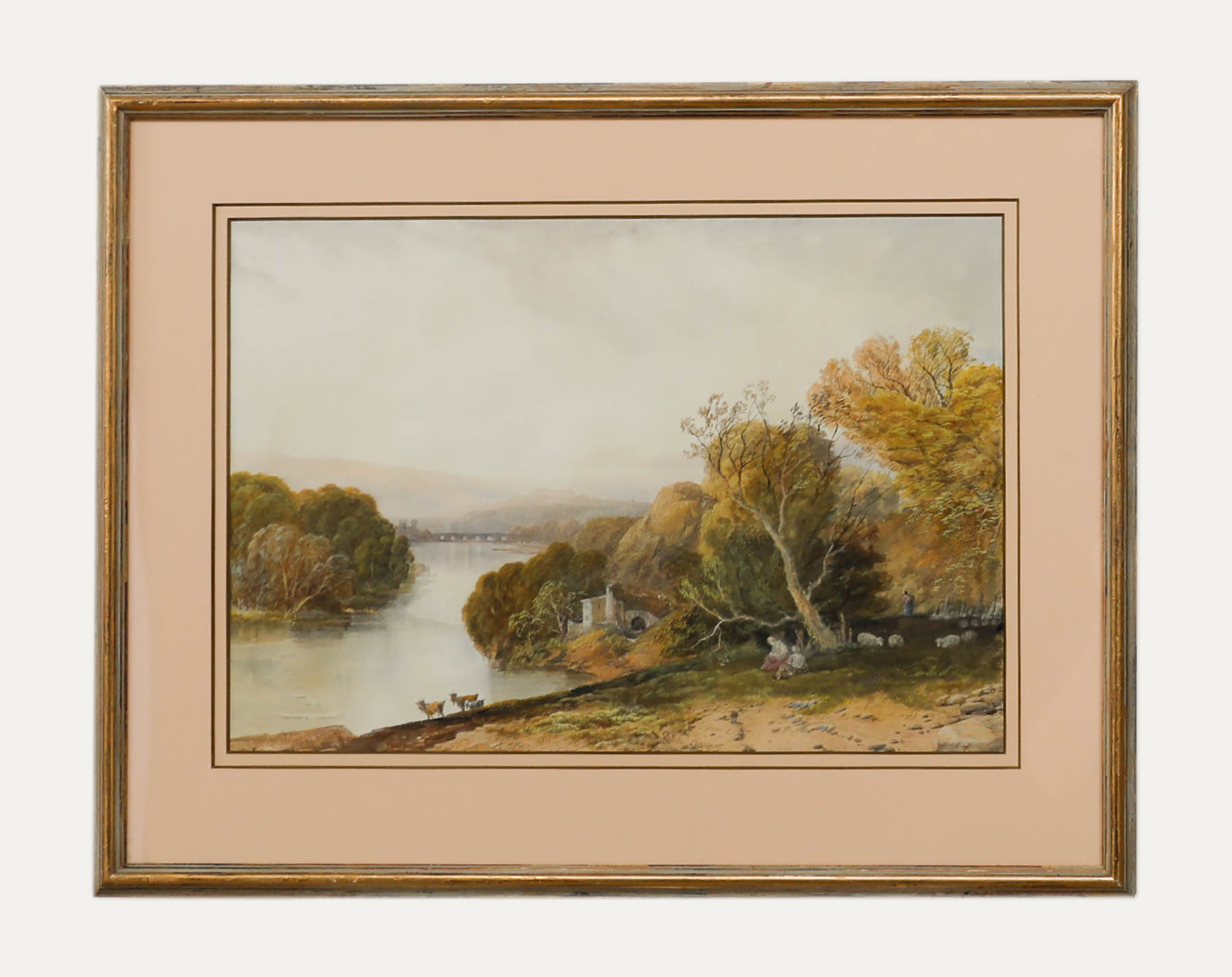 19th Century Watercolour – Landscape with Castle Ruins