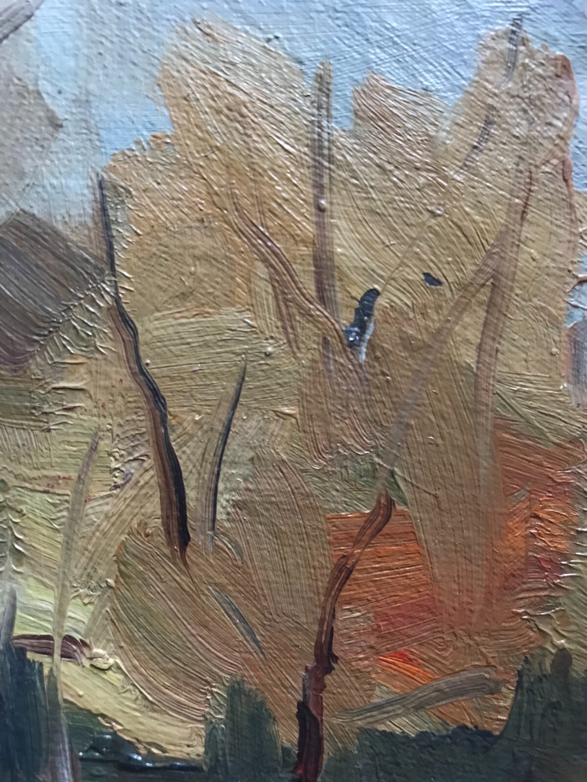 Oil Painting Forest Landscape Zabara S. Unframe Original Home Decor Art nAAA2246