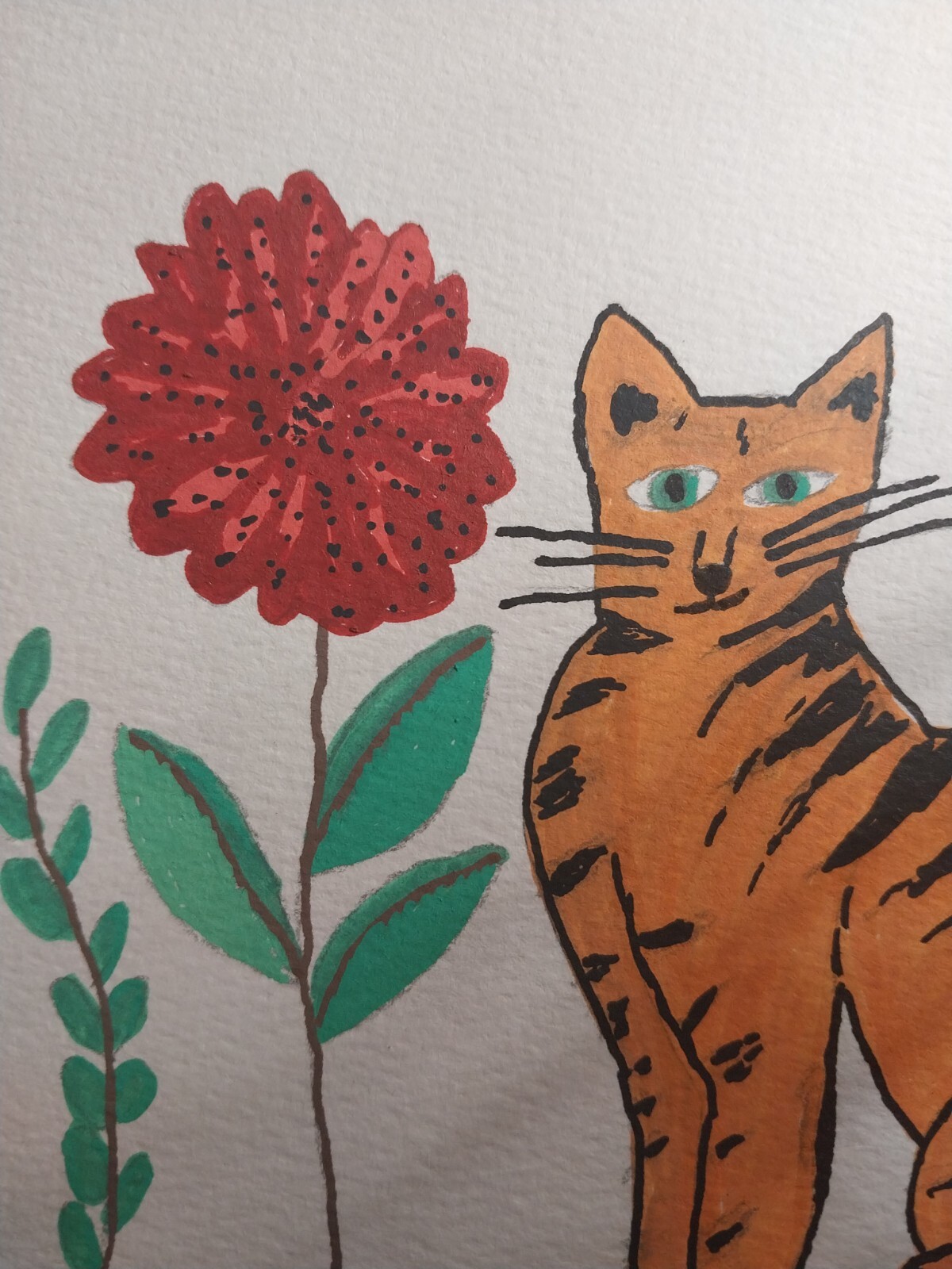 GAT PAINTINGS IMPRESSIONISM ORIGINAL COLLECTIBLE WHIMSICAL ANIMALS CAT KITTEN