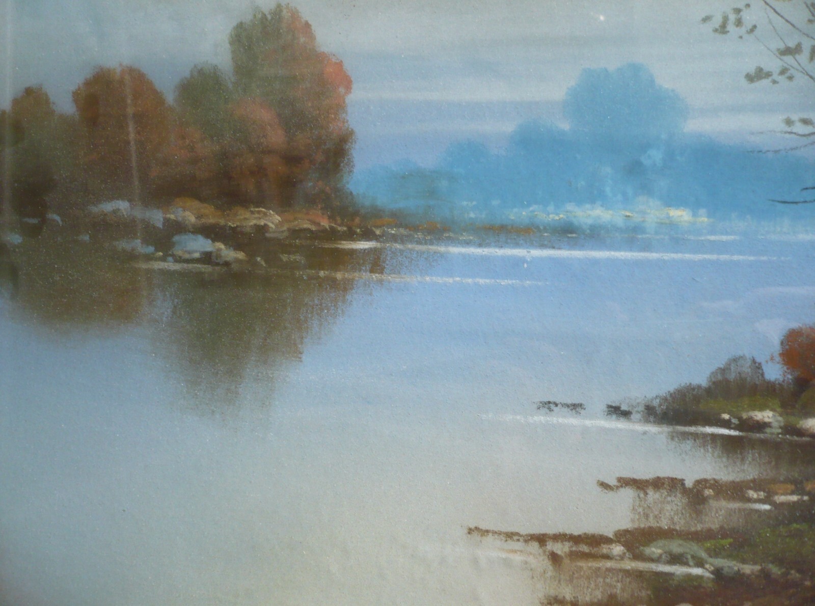 ALBERT GLATTHAAR LISTED PASTEL IMPRESSIONIST LANDSCAPE RIVER ROAD BEAUTY ANTIQUE