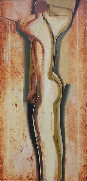 J.M. HANSON «MODEL AS A SLAVE» AMERICAN OIL ON CANVAS PAINTING