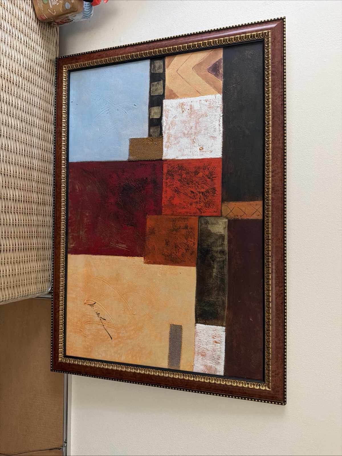 Geometric Abstract Painting: Earth Tones Custom Art
