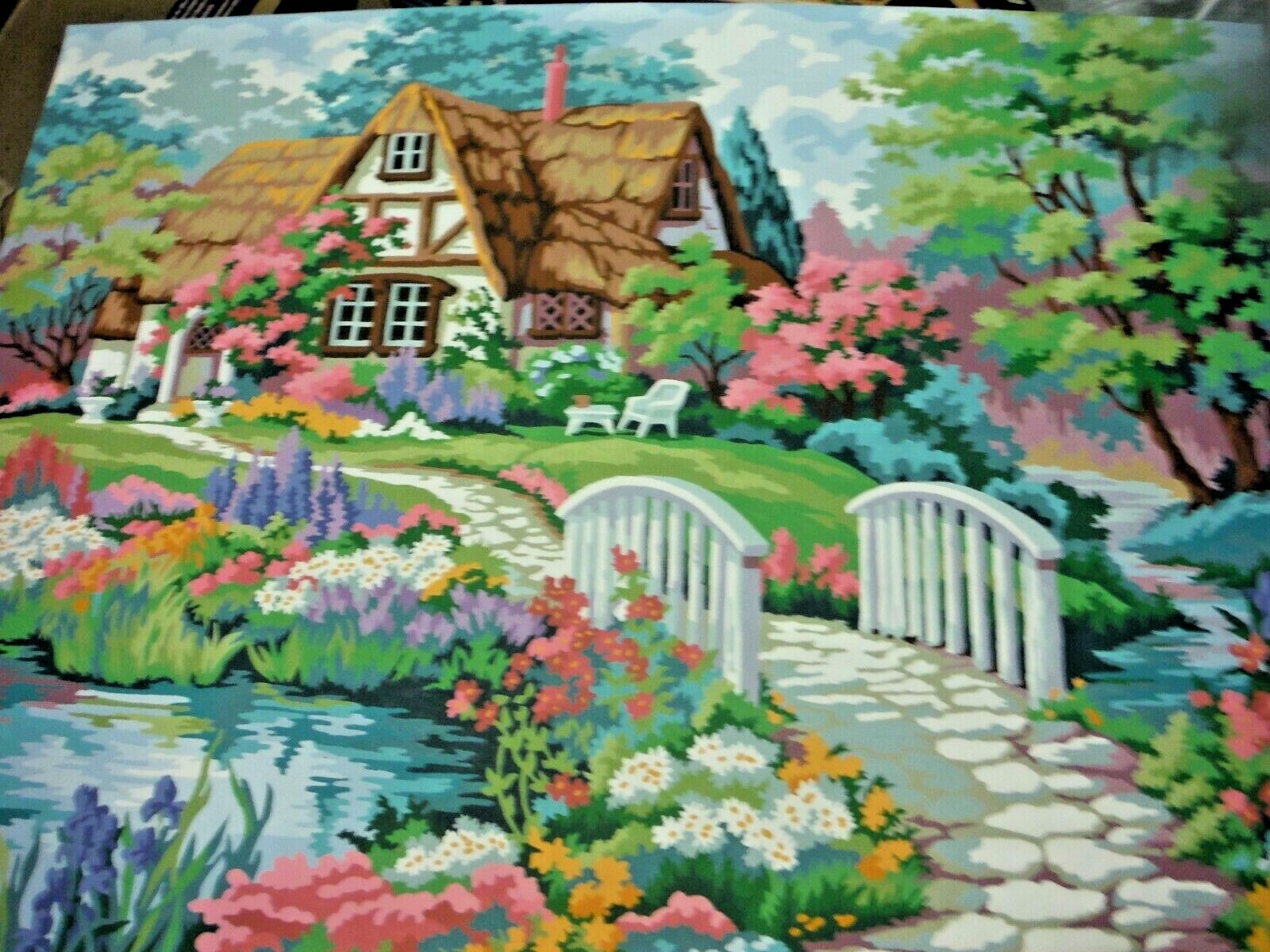 Finished Paintworks Dimensions Paint By Number English Cottage #91019 Unframed