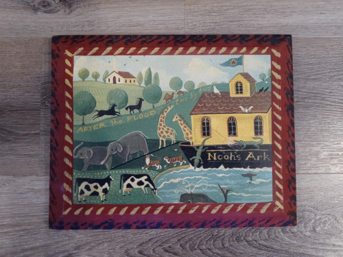 Wendy Presseisen Noah’s Ark After The Flood Two By Two Original Folk Art Wood