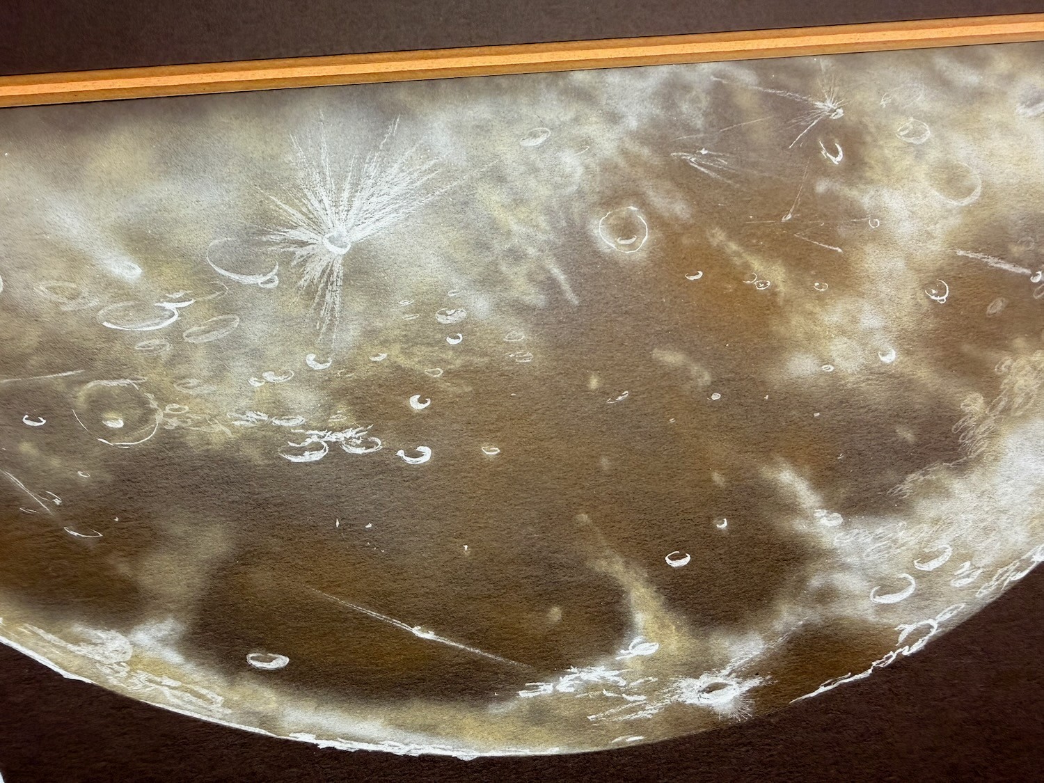 1976 Vint Painting Signed LEROY Space Exploration Lander Probe at Ganymede Moon