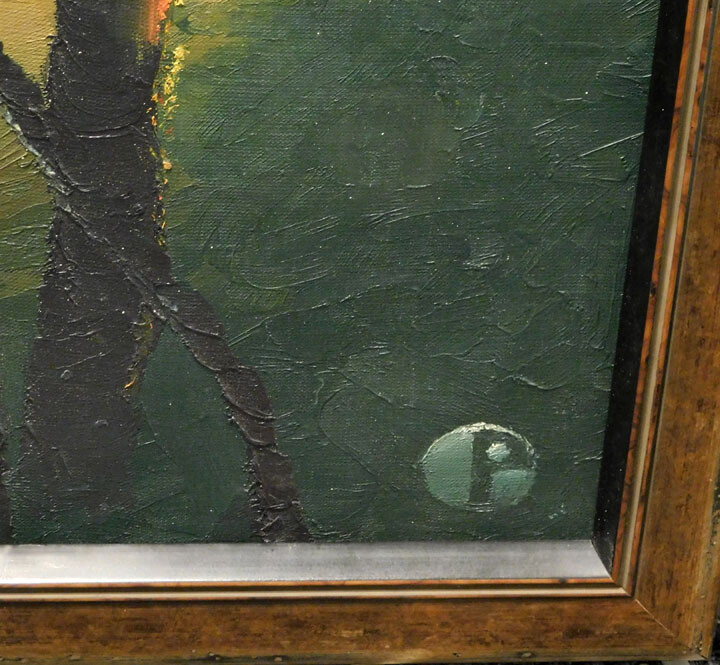 Petras Lukosius#0095 Light In Forest Original Oil on Paintings with Custom Frame