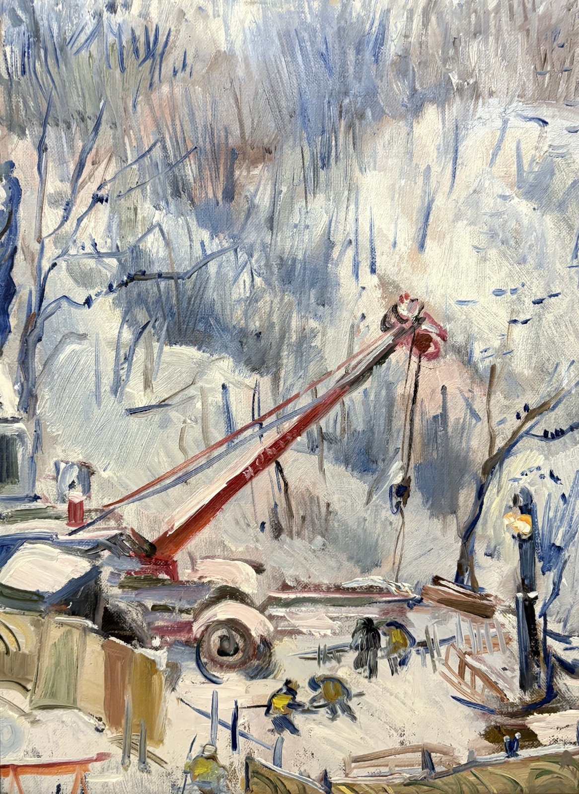 20th c. AMERICAN SCENE MODERNIST PAINTING Ashcan School Social Realist 1940s