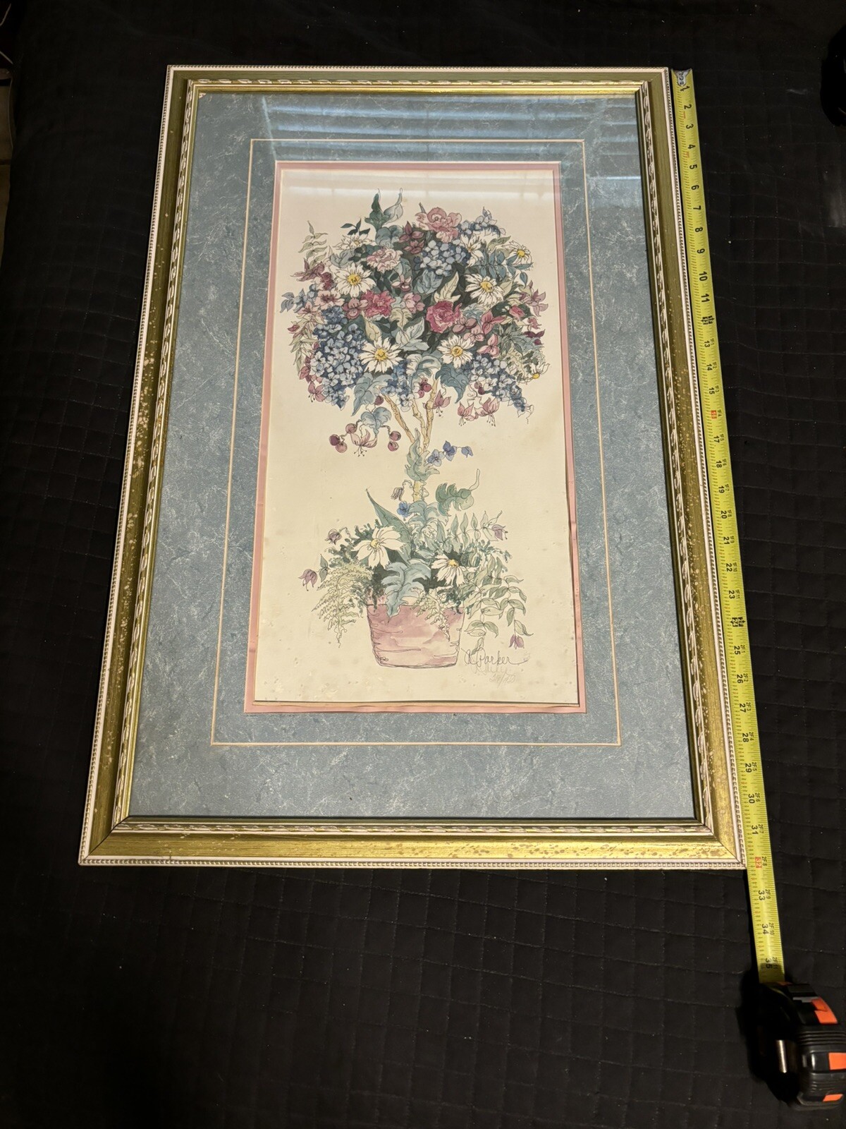 A. Parker Watercolor “Wedding Tree” Signed Numbered 216/1950-32.5”x21.5”