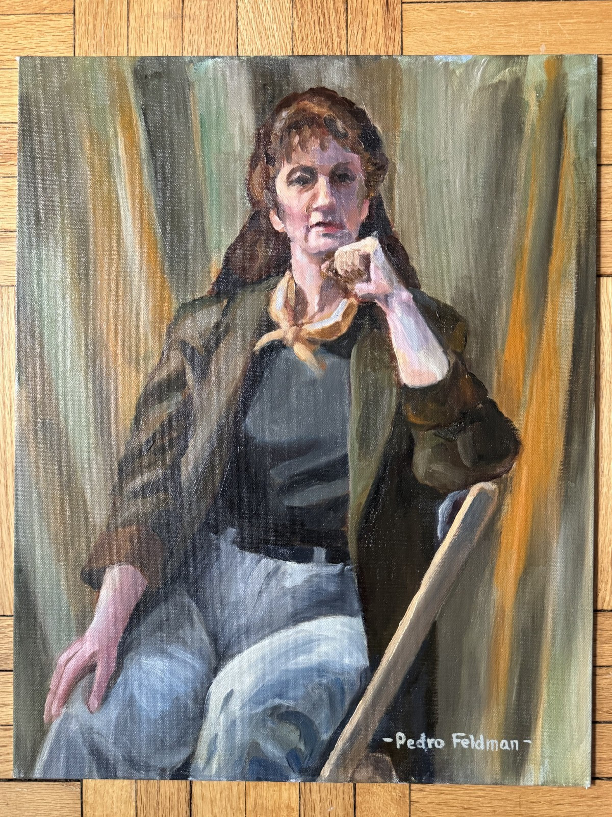 Vintage Portrait Acrylic Board Portrait Woman 16 x 20 Peter Feldman