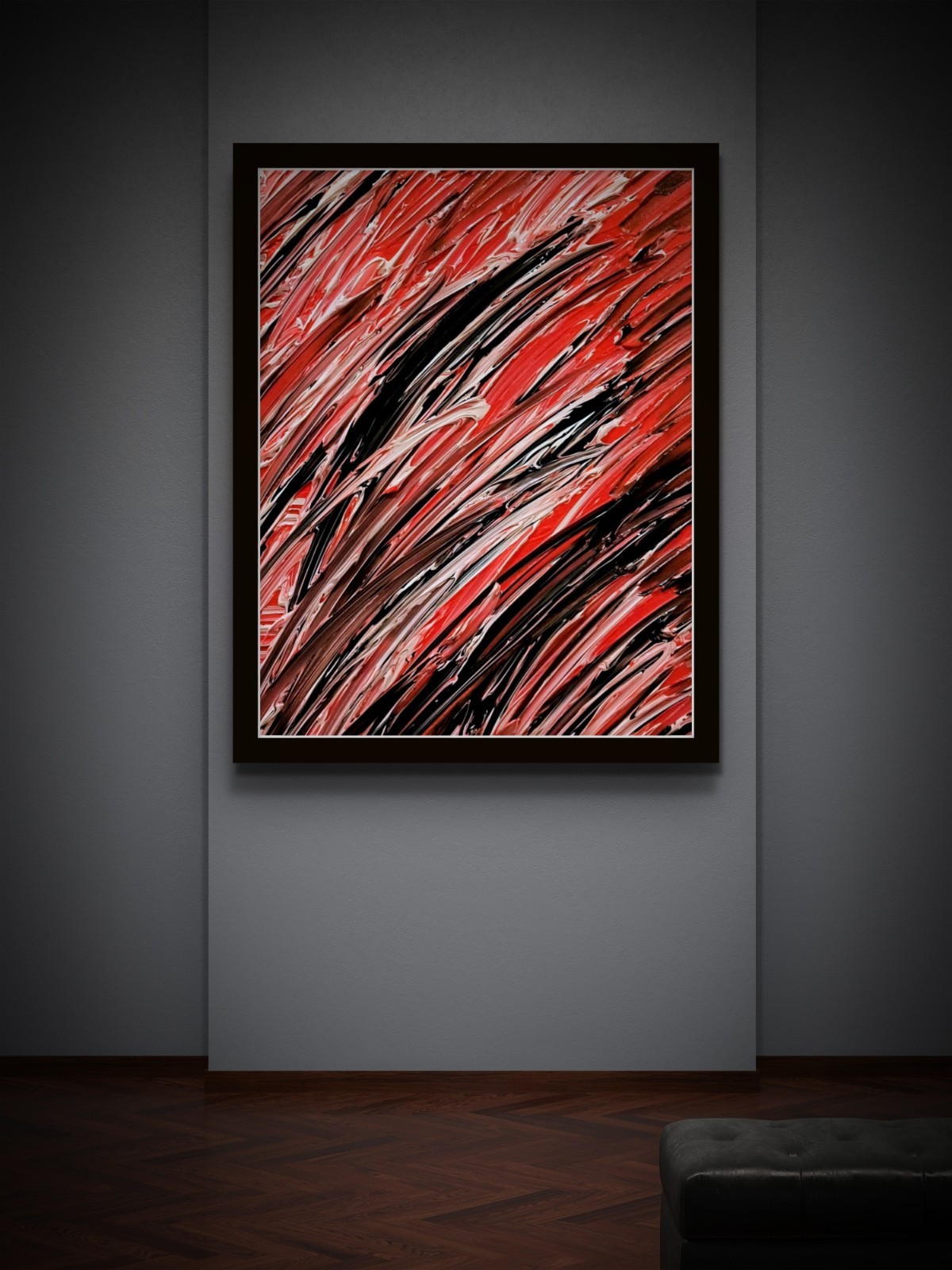 Trey Coppland, Tropical Night Abstract Acrylic, 24×30 in, 2026 Signed