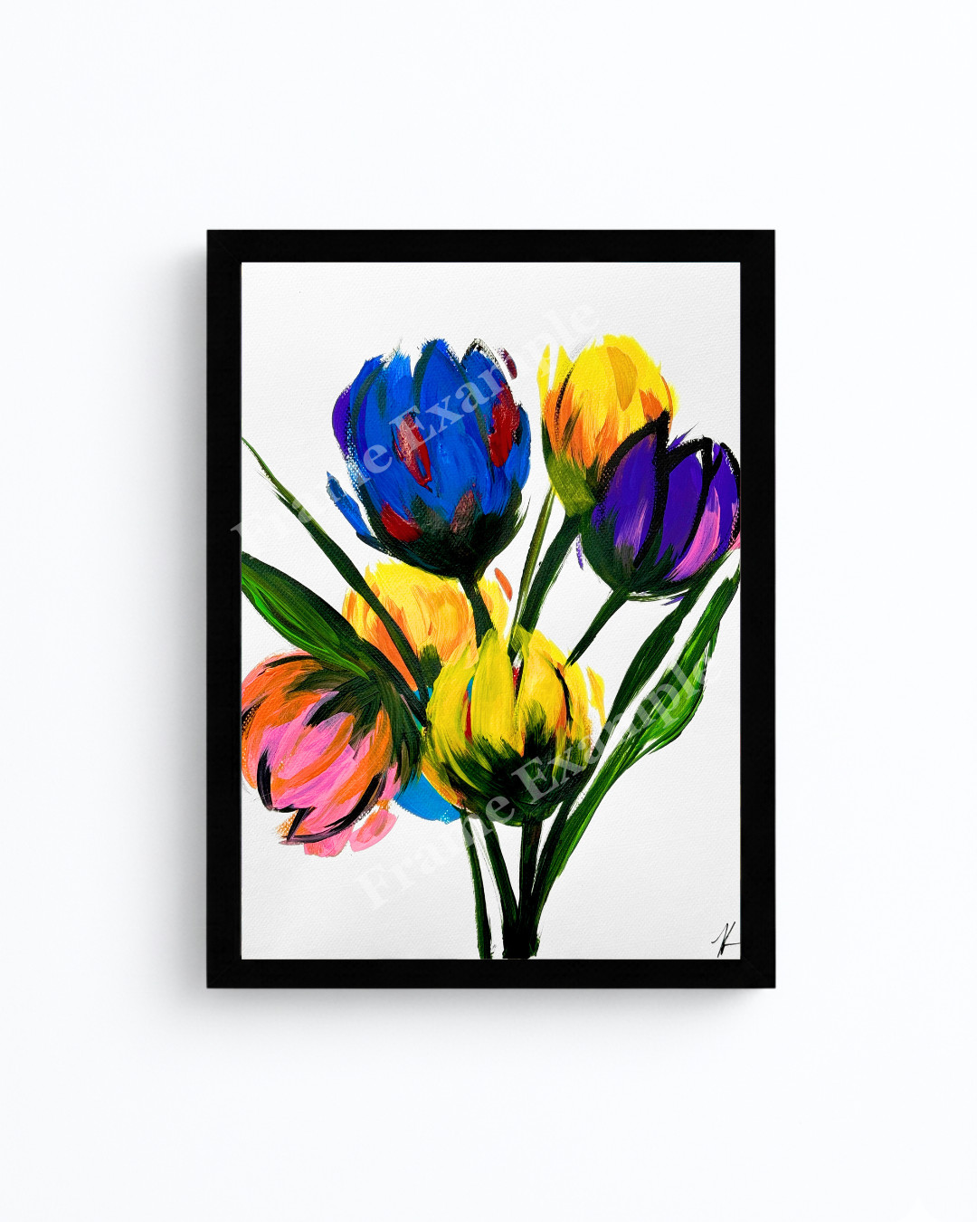 KTC Abstract Impressionism Original Flowers Painting Modern Art Acrylic 11×14