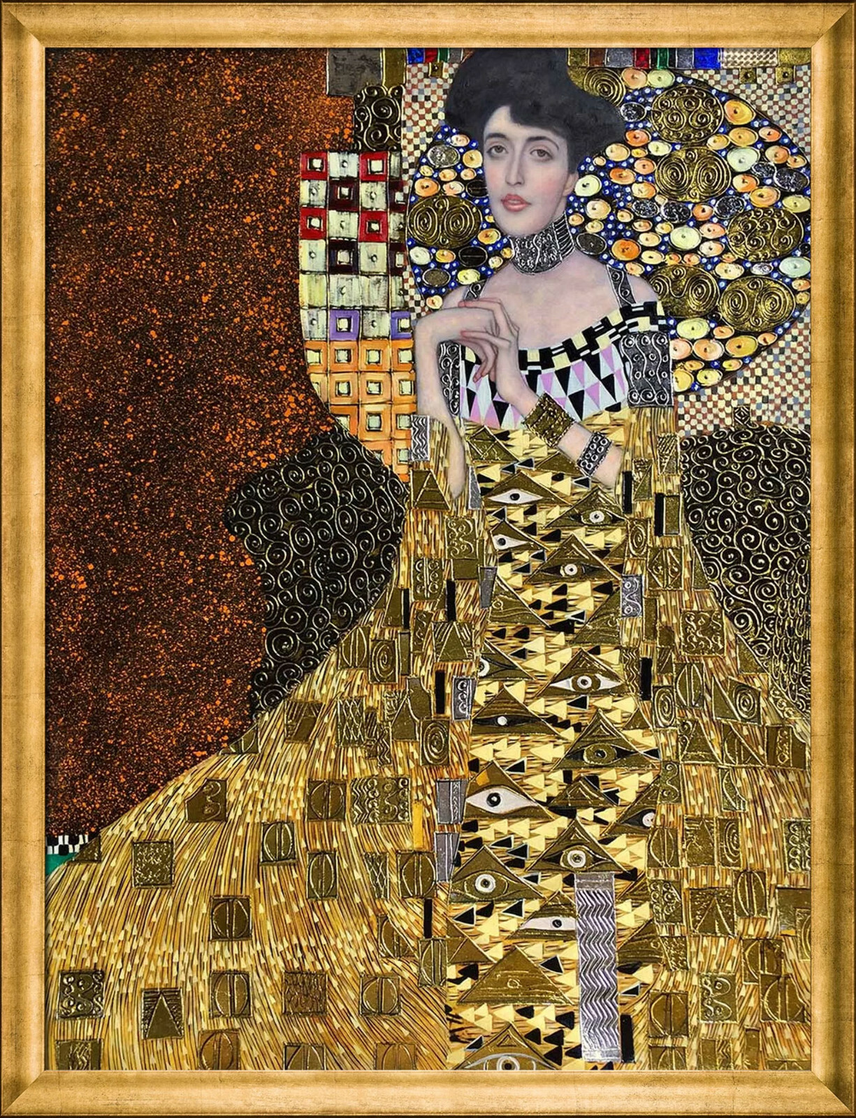 poster print for glass frame Gustav Klimt woman in gold Vintage Art Painting