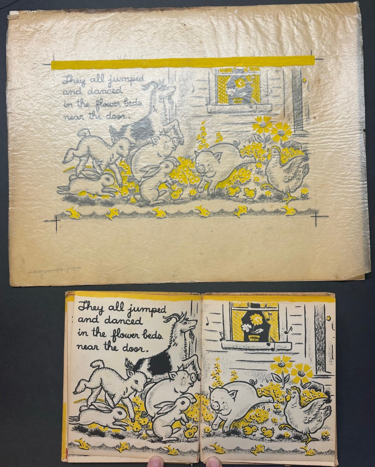 1934 LITTLE GOOSIE GOSLING by Helen & Alf Evers ORIGINAL ILLUSTRATION Paintings