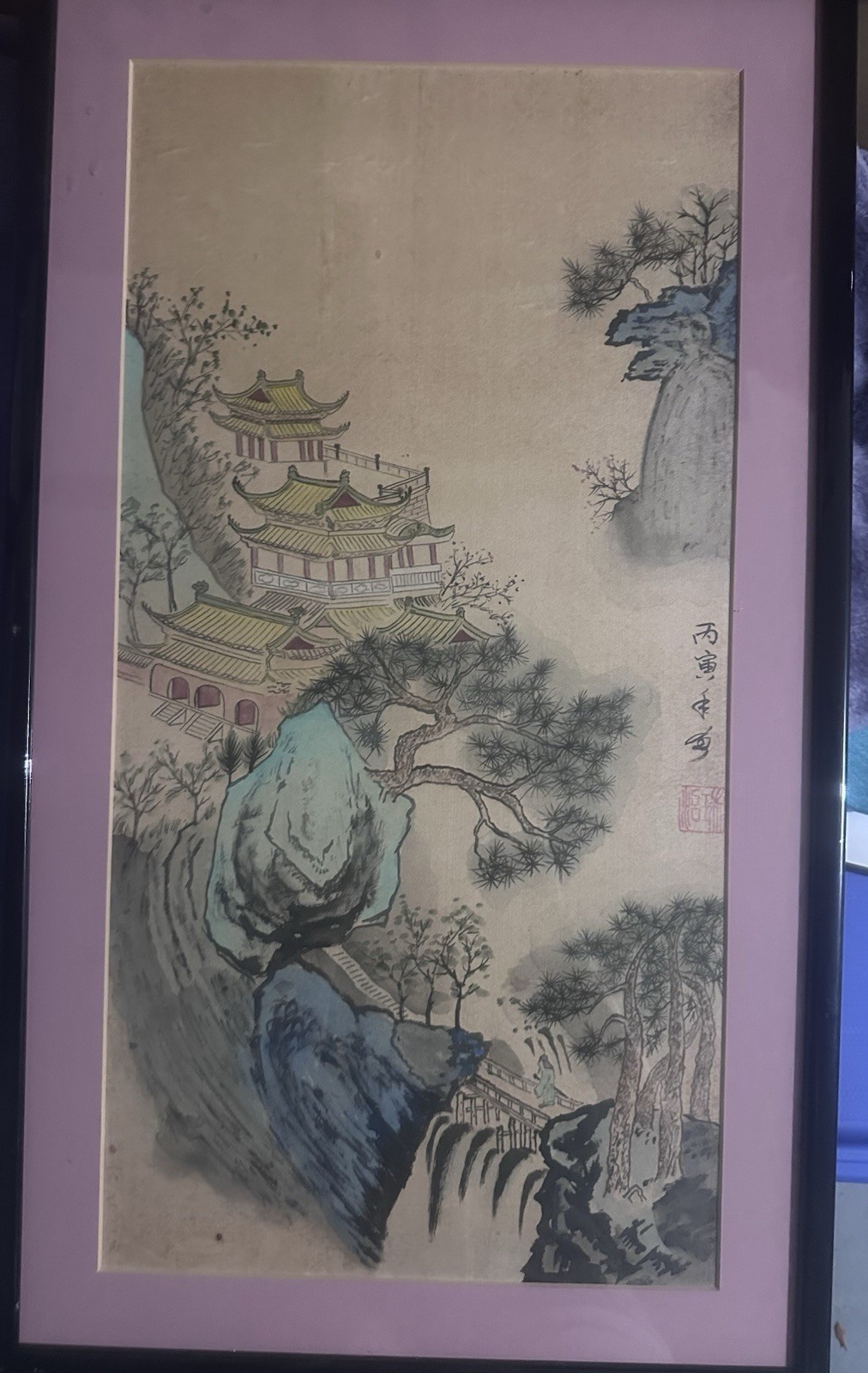 Chinese Landscape Ink And Watercolor Painting