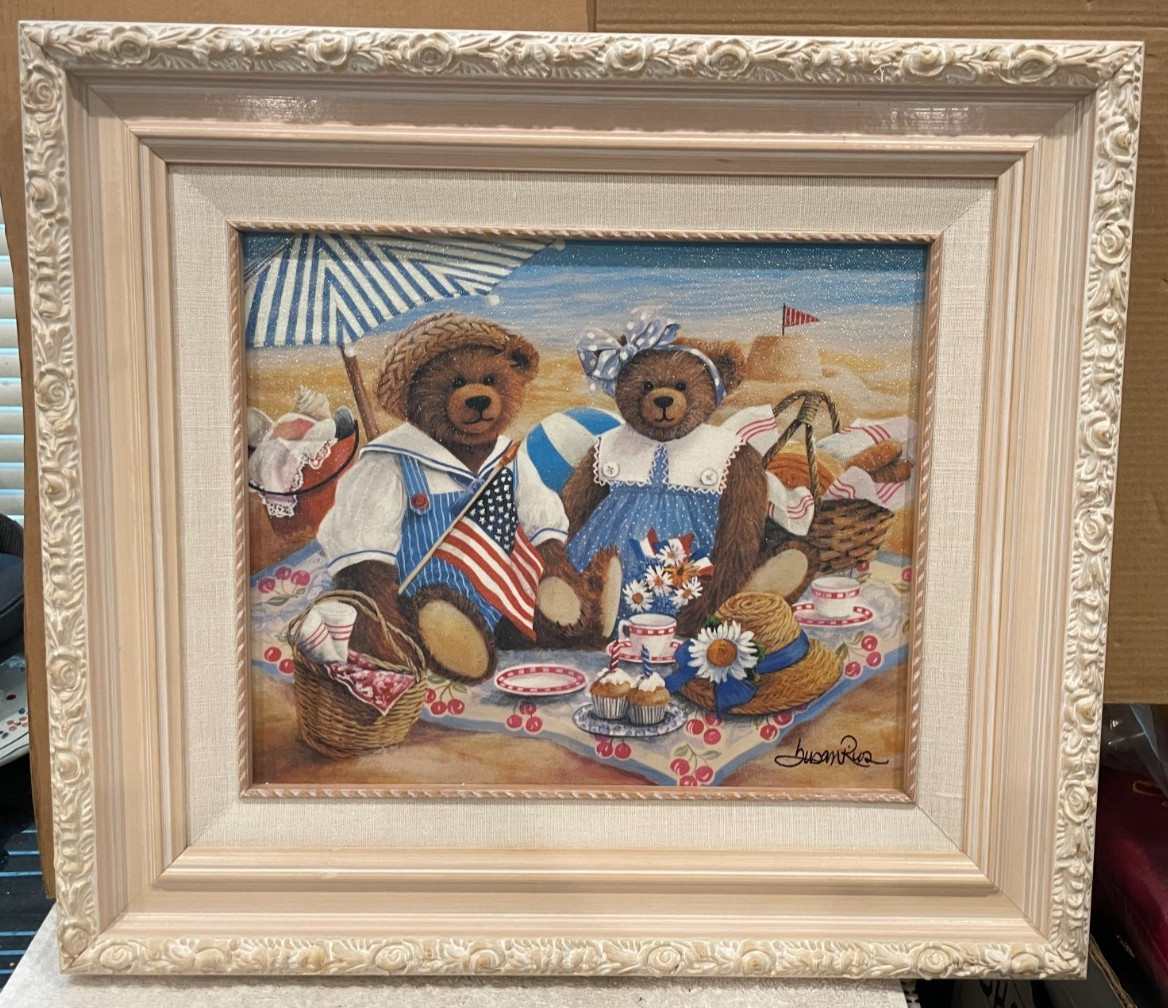 SUSAN RIOS PAINTING ON CANVAS REFLECTIONS LINE «SUMMER CELEBRATION» SIGNED