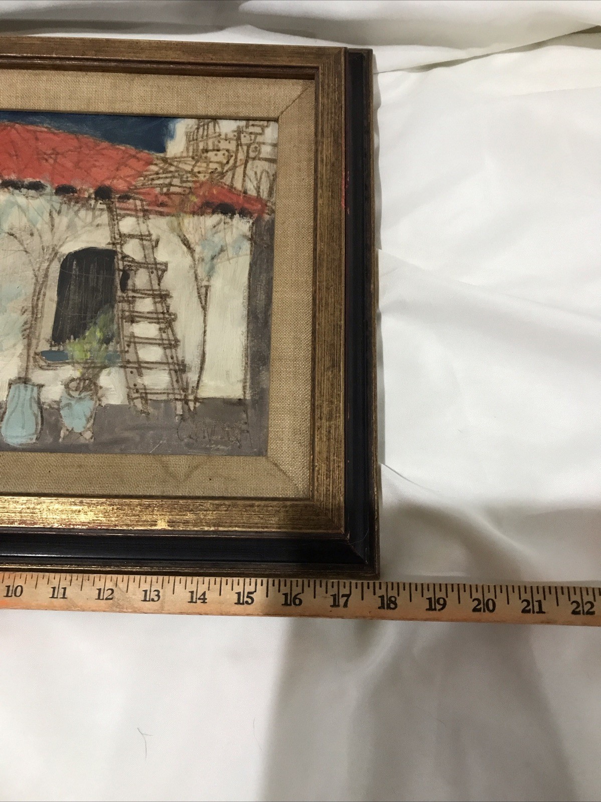 Pair Of Original Signed Bill Olendorf Framed Architectural paintings