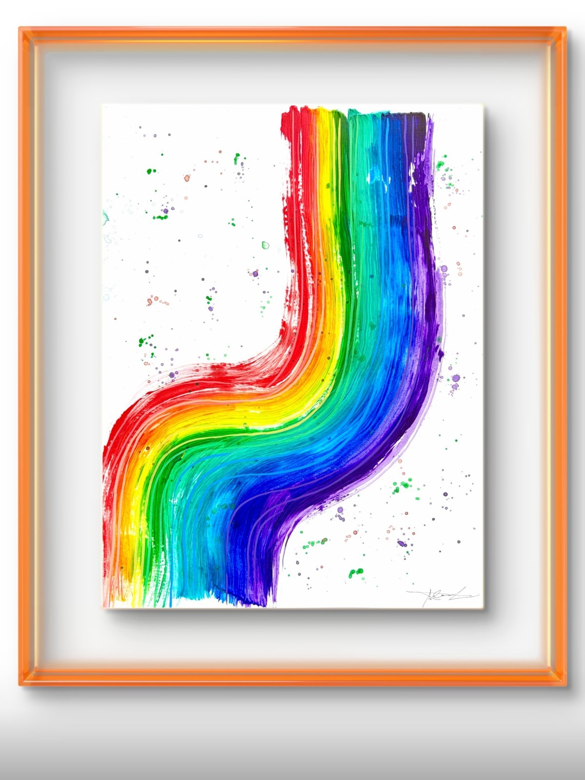 Original Rainbow Road Painting By Alannah Dyer- Acrylic 11×14 in. Rainbow Baby