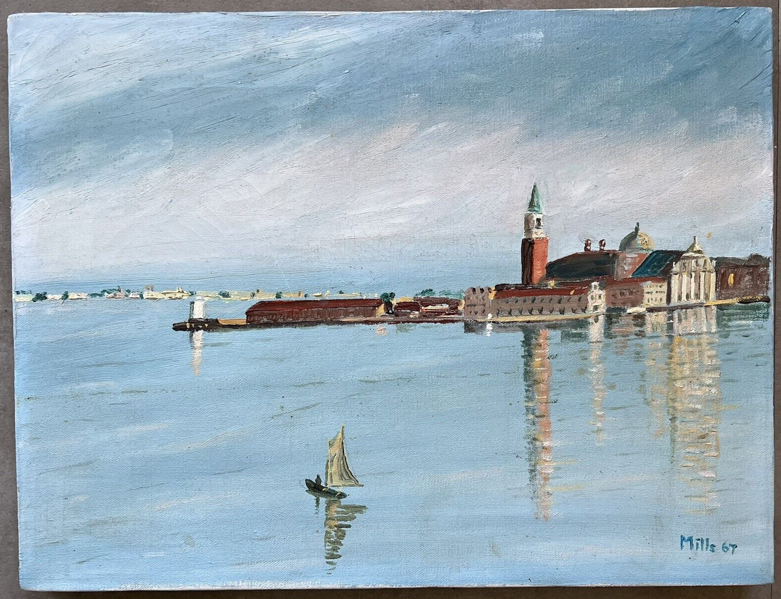 John Mills Original Painting Australian Artist Venice Naive Impressionist Art