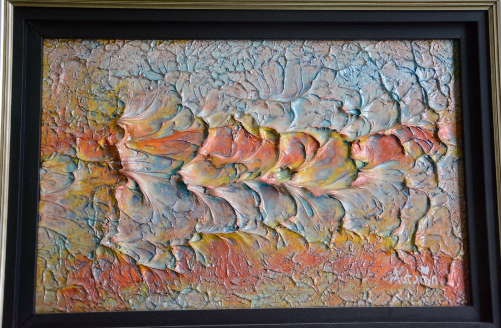 Autumn de Forest Framed Original Acrylic Painting Tiny Reflections Ver. III #1