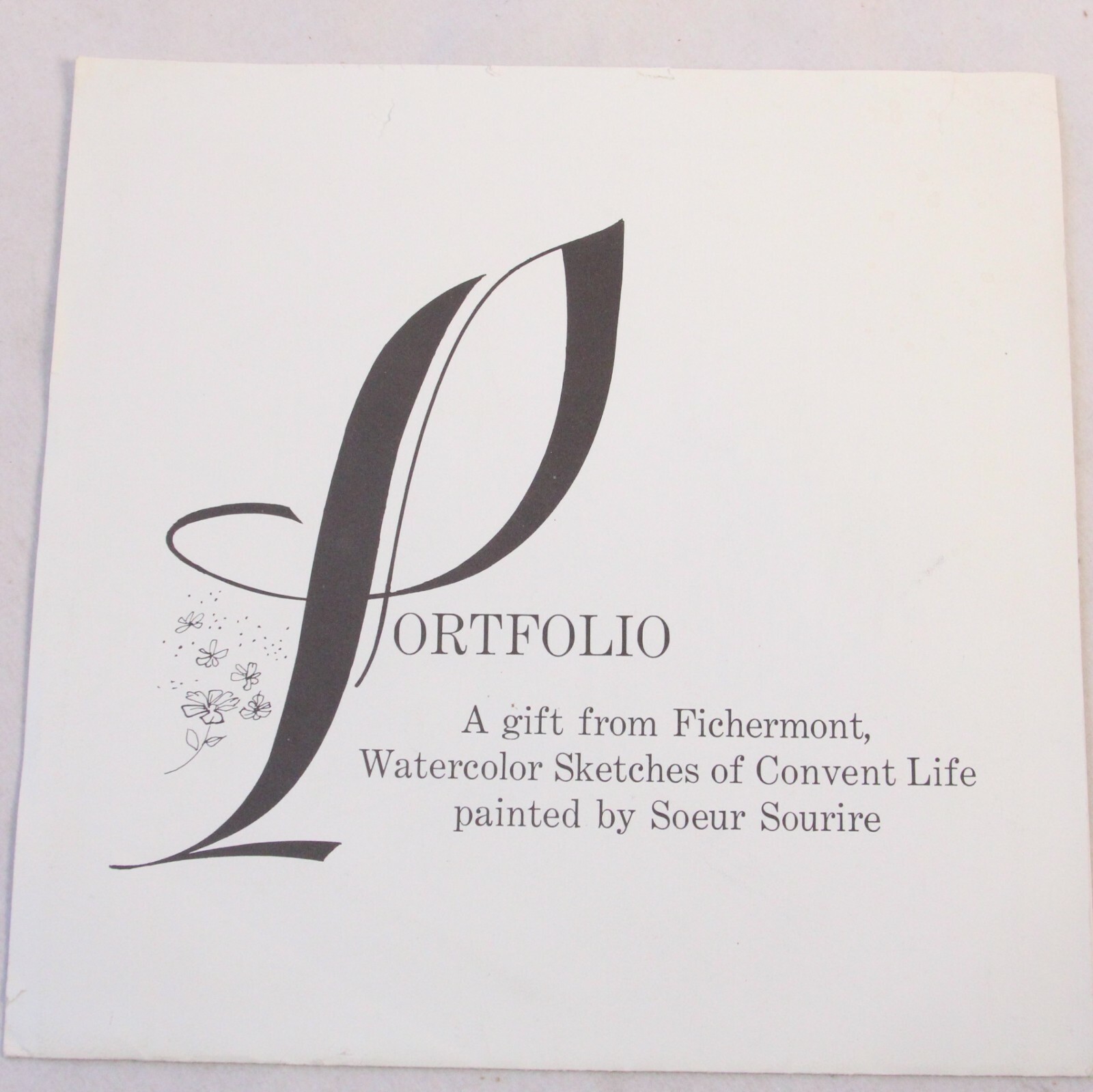 Soeur Sourire Portfolio 4 Watercolor Sketches of Convent Life 8 1/2″ x 8 1/2″