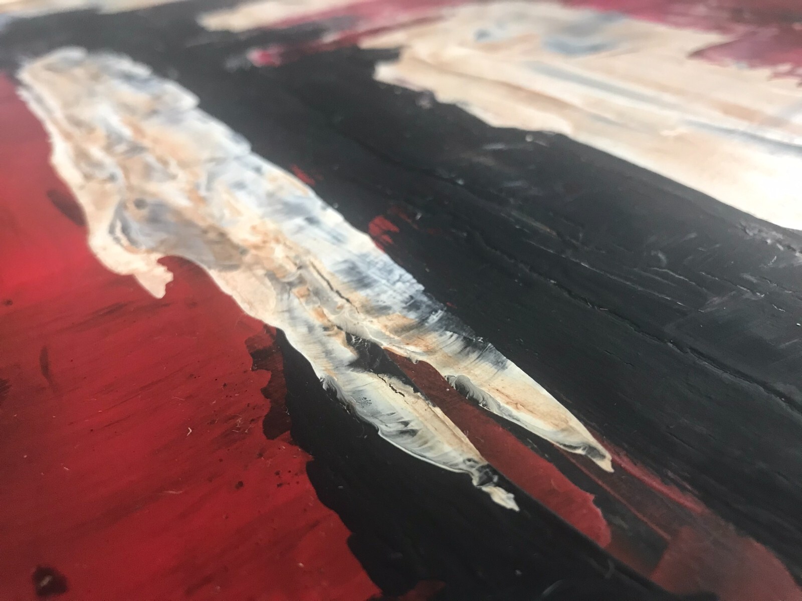 Rare Henriette Fauteux-Masse Original Oil on Board Abstract Painting