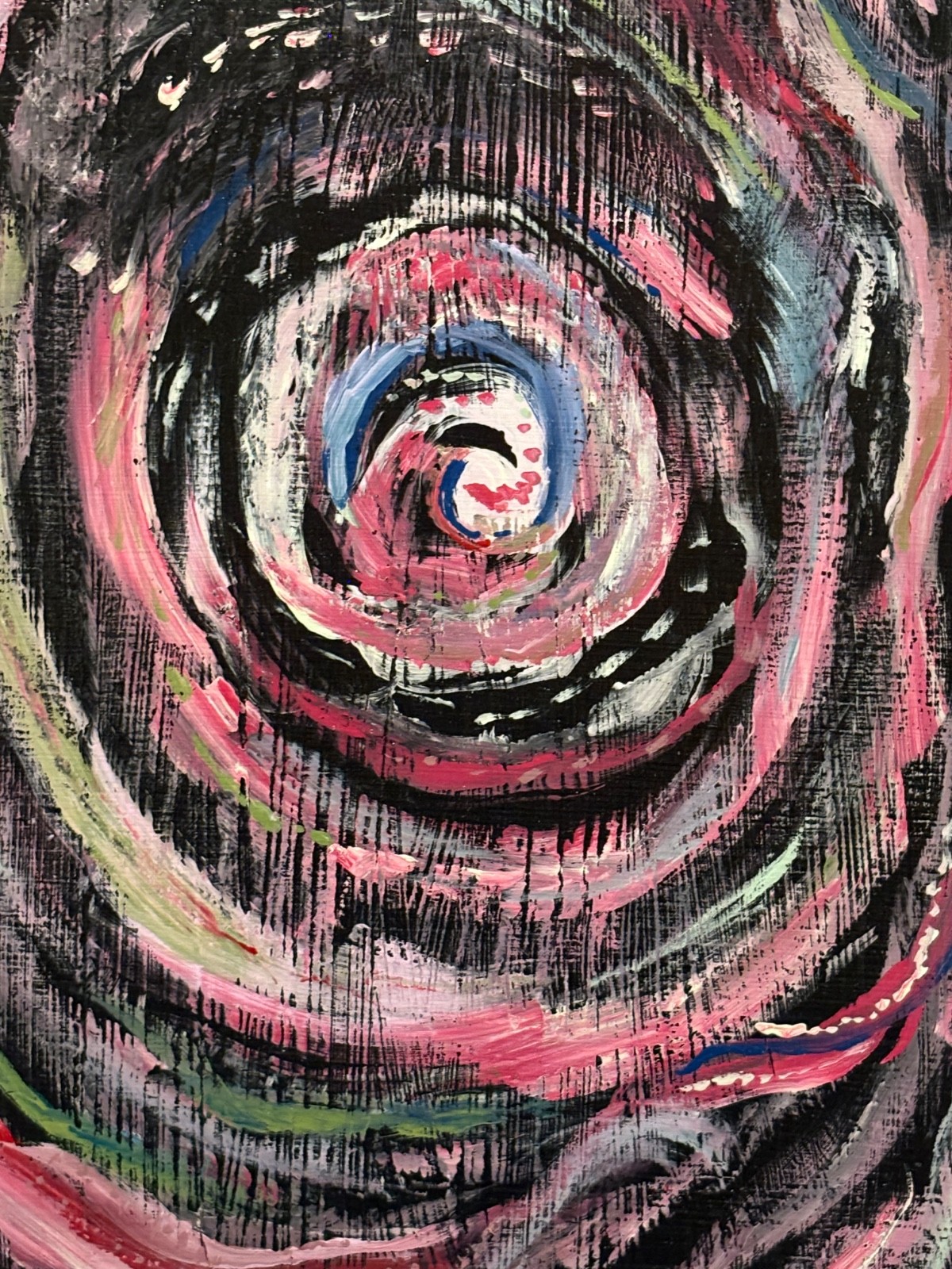 Galaxy painting on wood