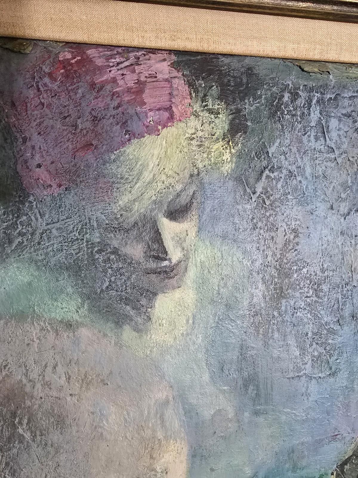 VTG Original Signed Irv Docktor Complex Abstract Textured Framed Canvas Painting