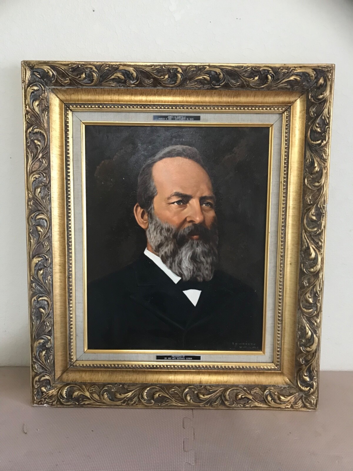 James Garfield Canvas Print by Artist Lawrence Williams 20th U.S. President