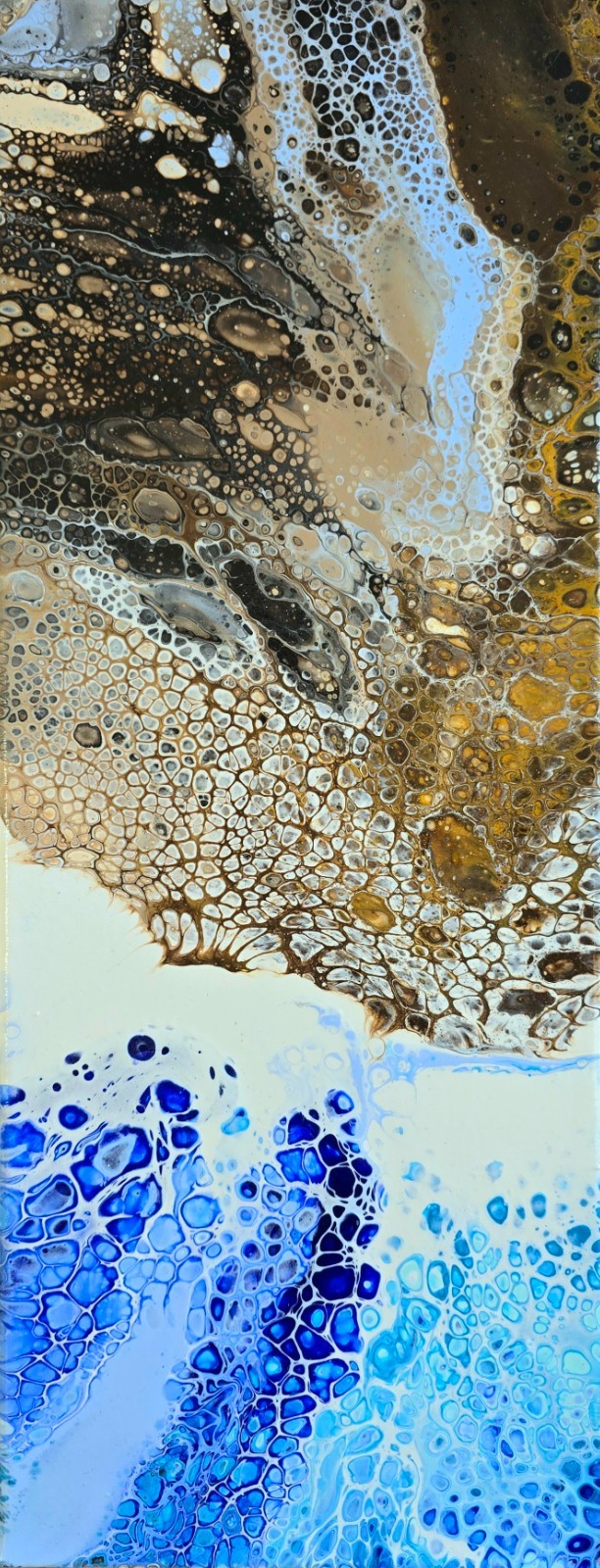 Abstract Sea Beach Acrylic Picture 20x50cm Art Painting on Canvas