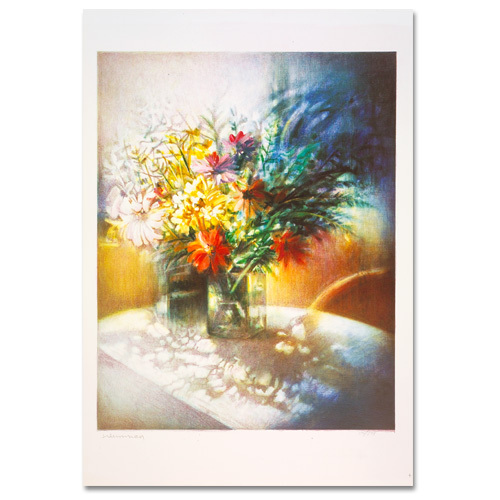 » Flowers In Vase » Serigraph by Jacob Klienman . S/N