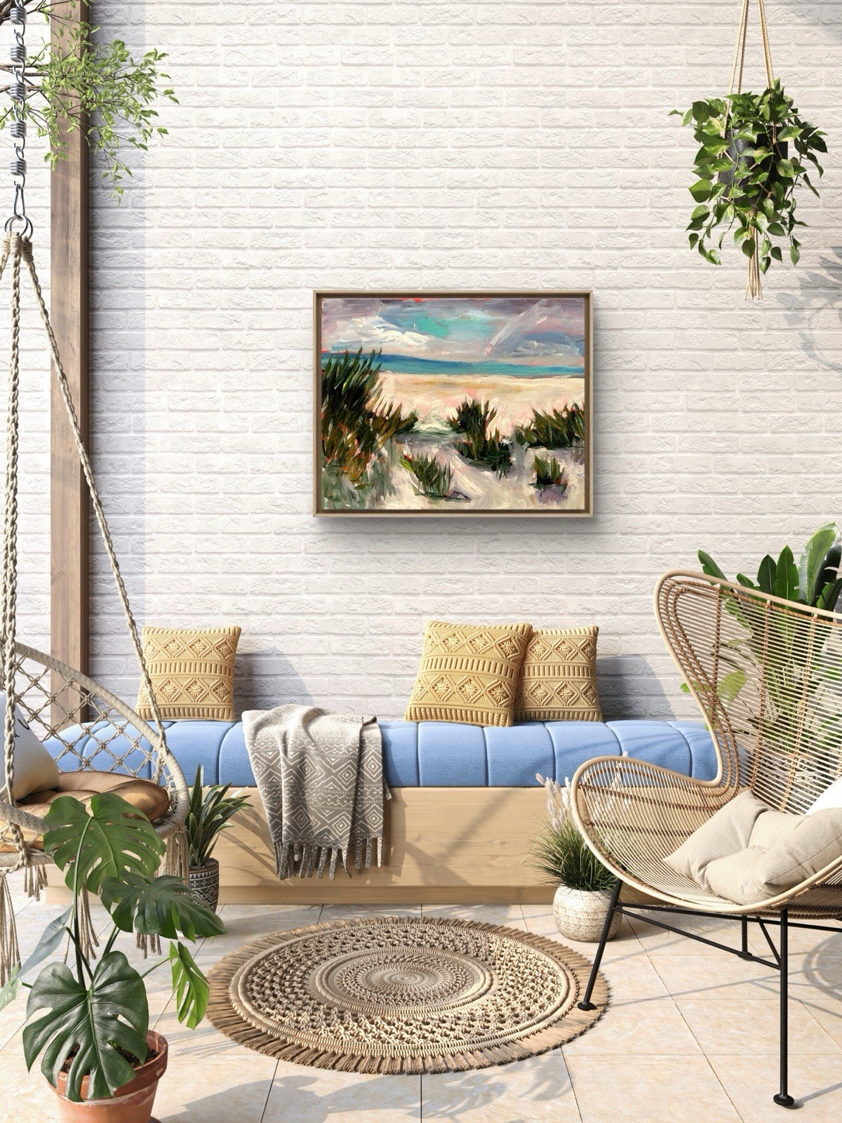 Landscape Impressionism painting Seascape Сanvas wall art signed 11×14 Original